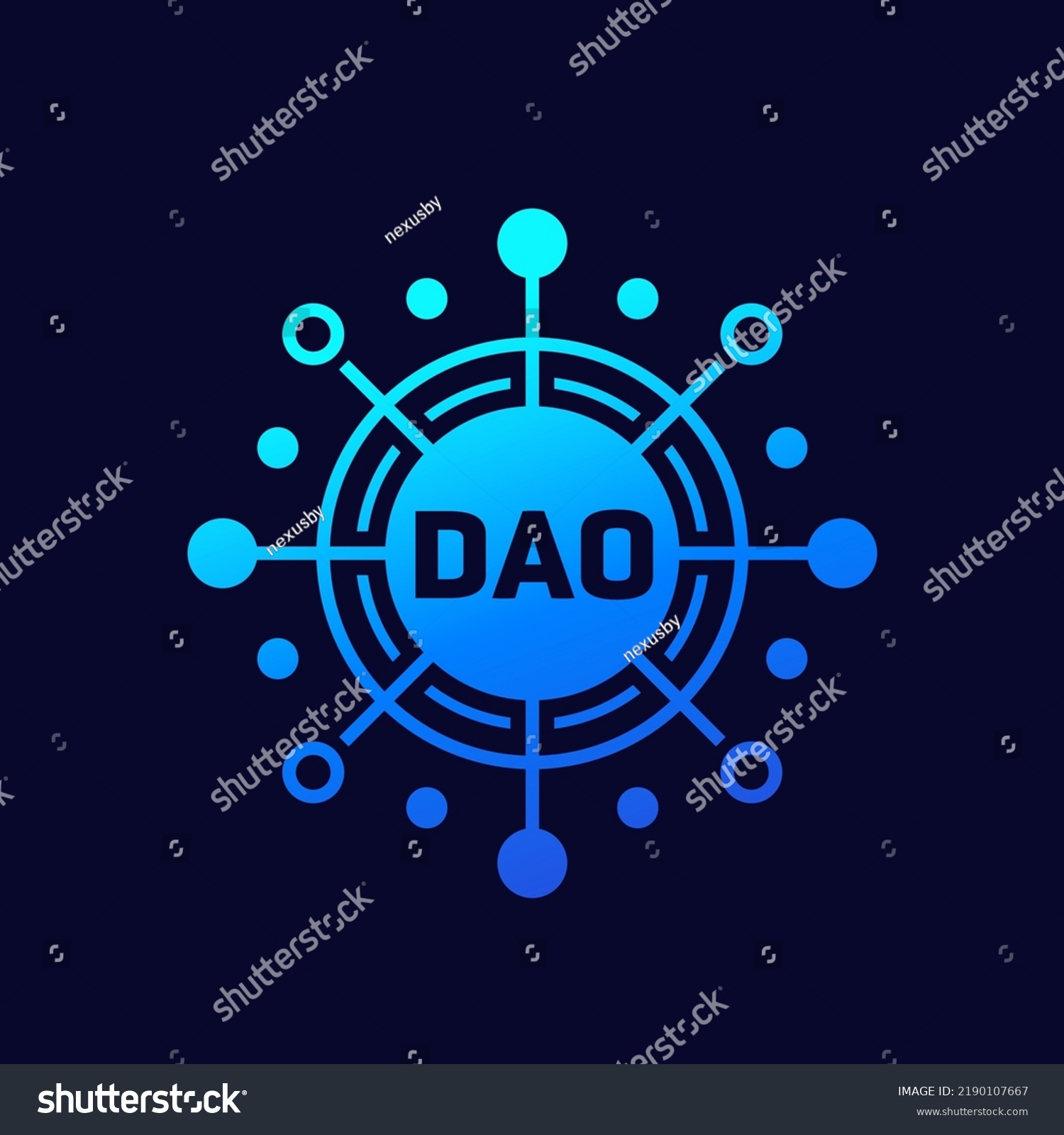 SVG of DAO, Decentralized Autonomous Organisation vector icon svg