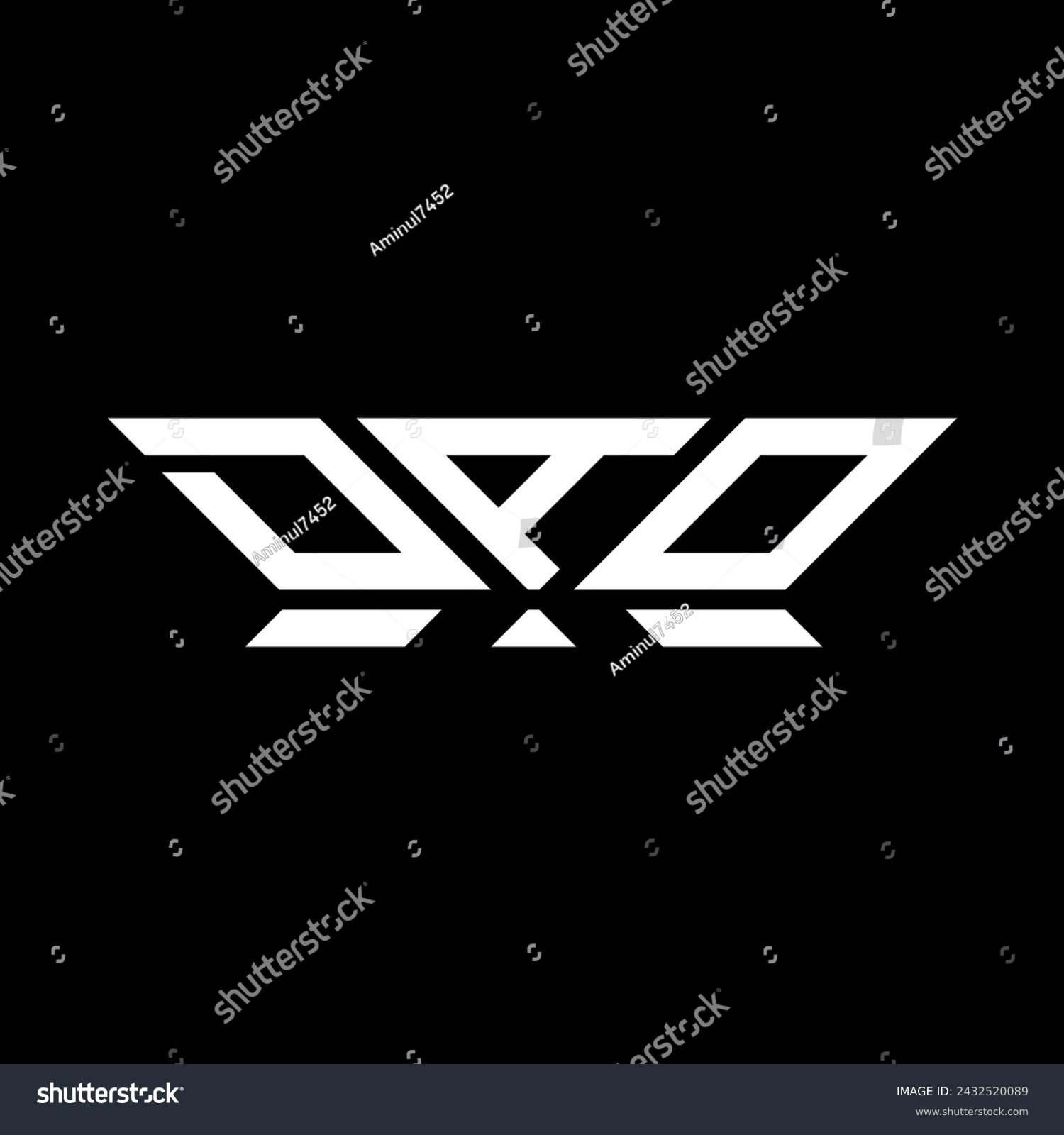 SVG of DAO letter logo vector design, DAO simple and modern logo. DAO luxurious alphabet design   svg