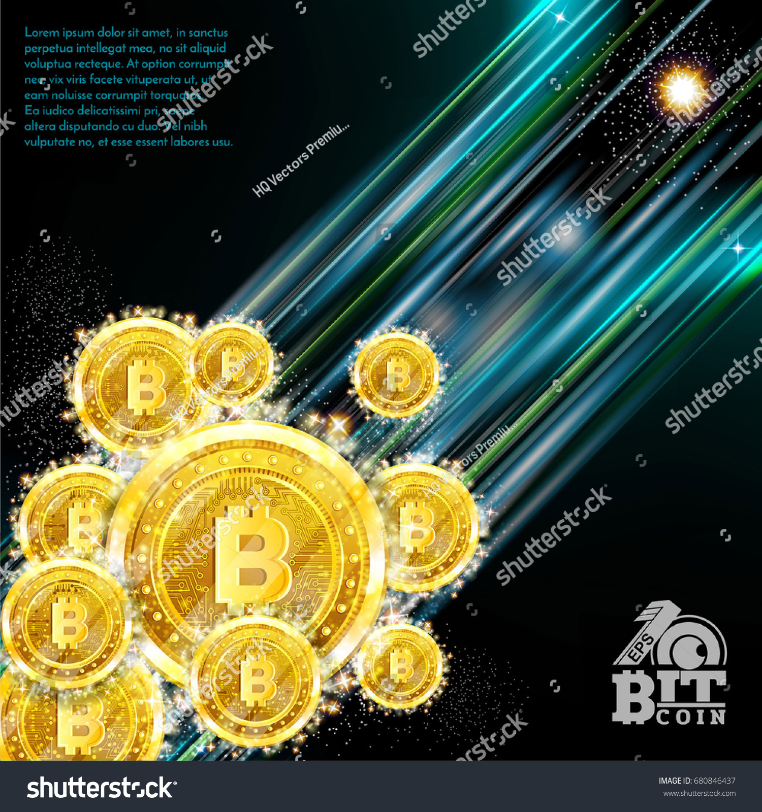SVG of Dark background with bit coins flying with speed of light and motion track back for it svg