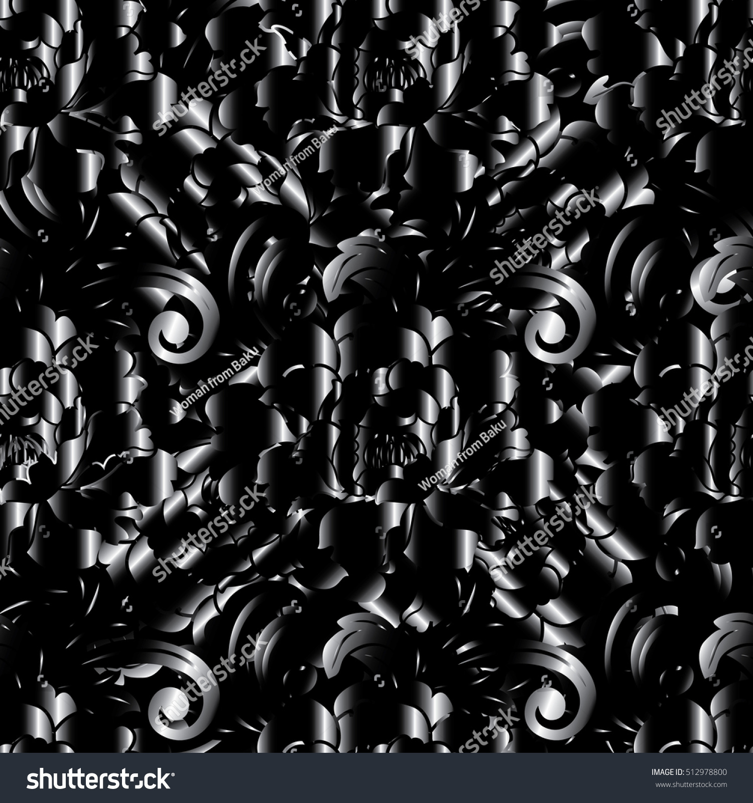 Dark Black Abstract Floral Seamless Pattern Luxury Black Background Wallpaper Dark Black Abstract Floral Seamless Pattern Luxury Black Background Wallpaper