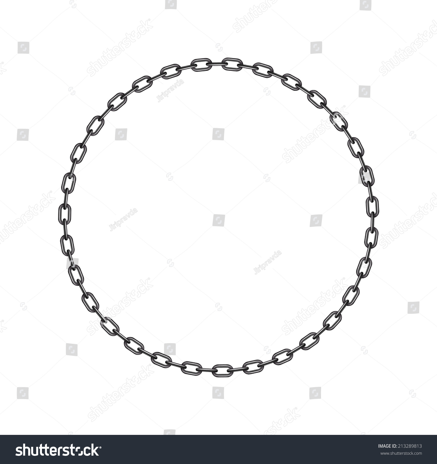 Dark Chain Shape Circle Stock Vector 213289813 - Shutterstock