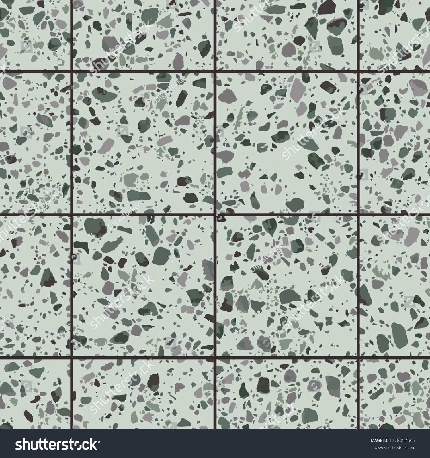 Download Dark Green Granite Terrazzo Flooring Texture Stock Vector Royalty Free 1278057565