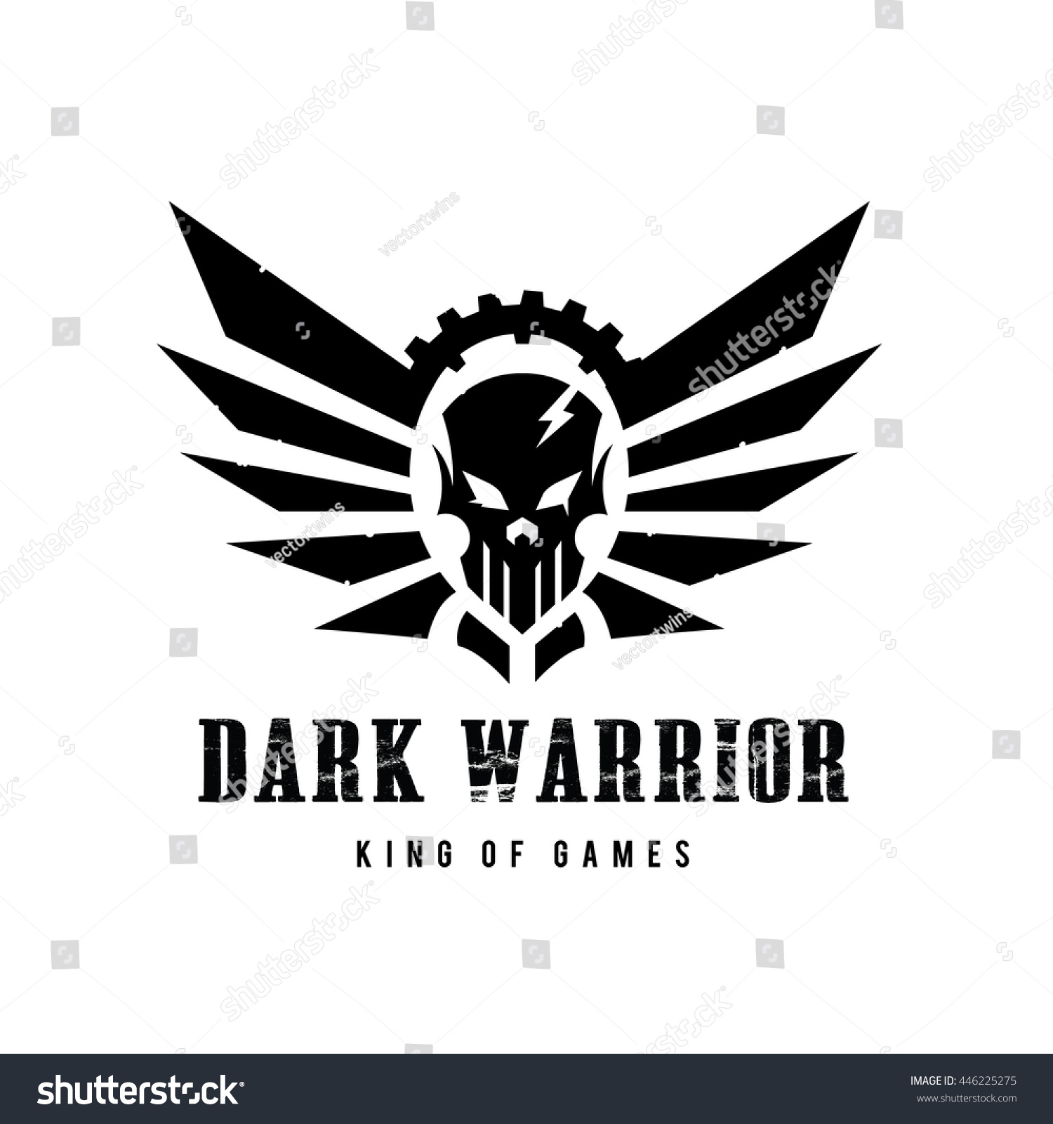 Dark Warrior Logo Stock Vector Royalty Free 446225275