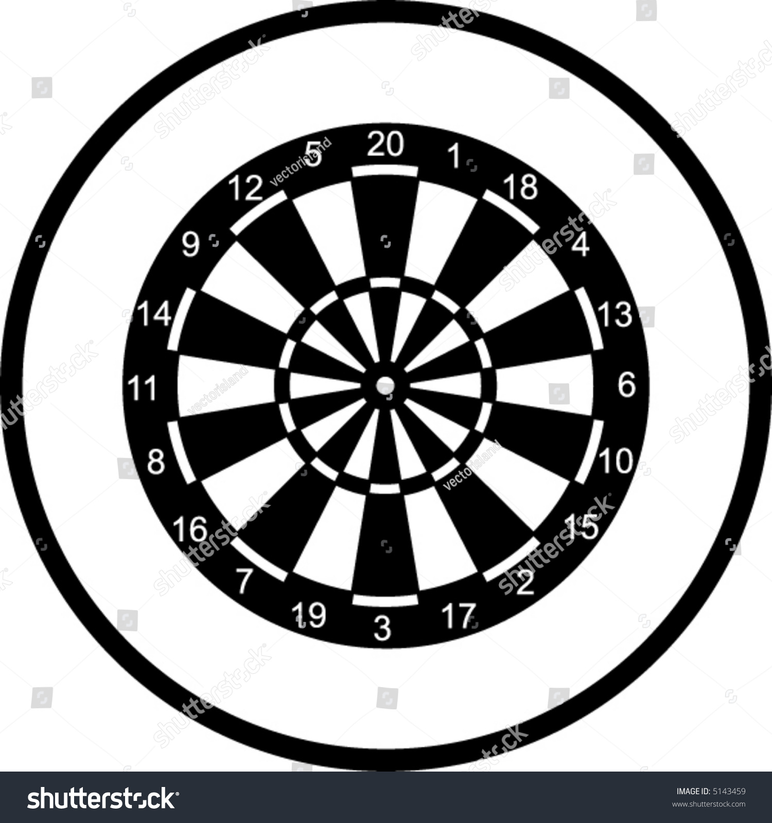 Dart Board Symbol Stock Vector Royalty Free 5143459