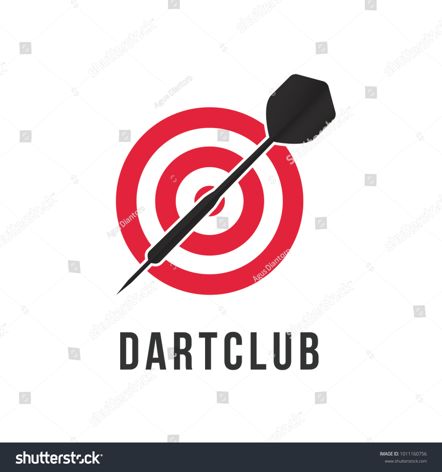 dart-club-contest-logo-template-archery-vector-de-stock-libre-de