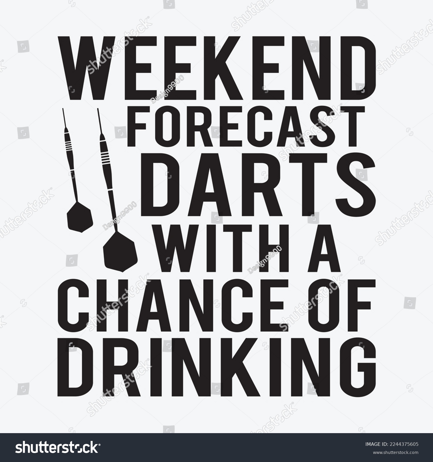 SVG of Dart Funny Weekend Darts Drinking funny t-shirt design svg
