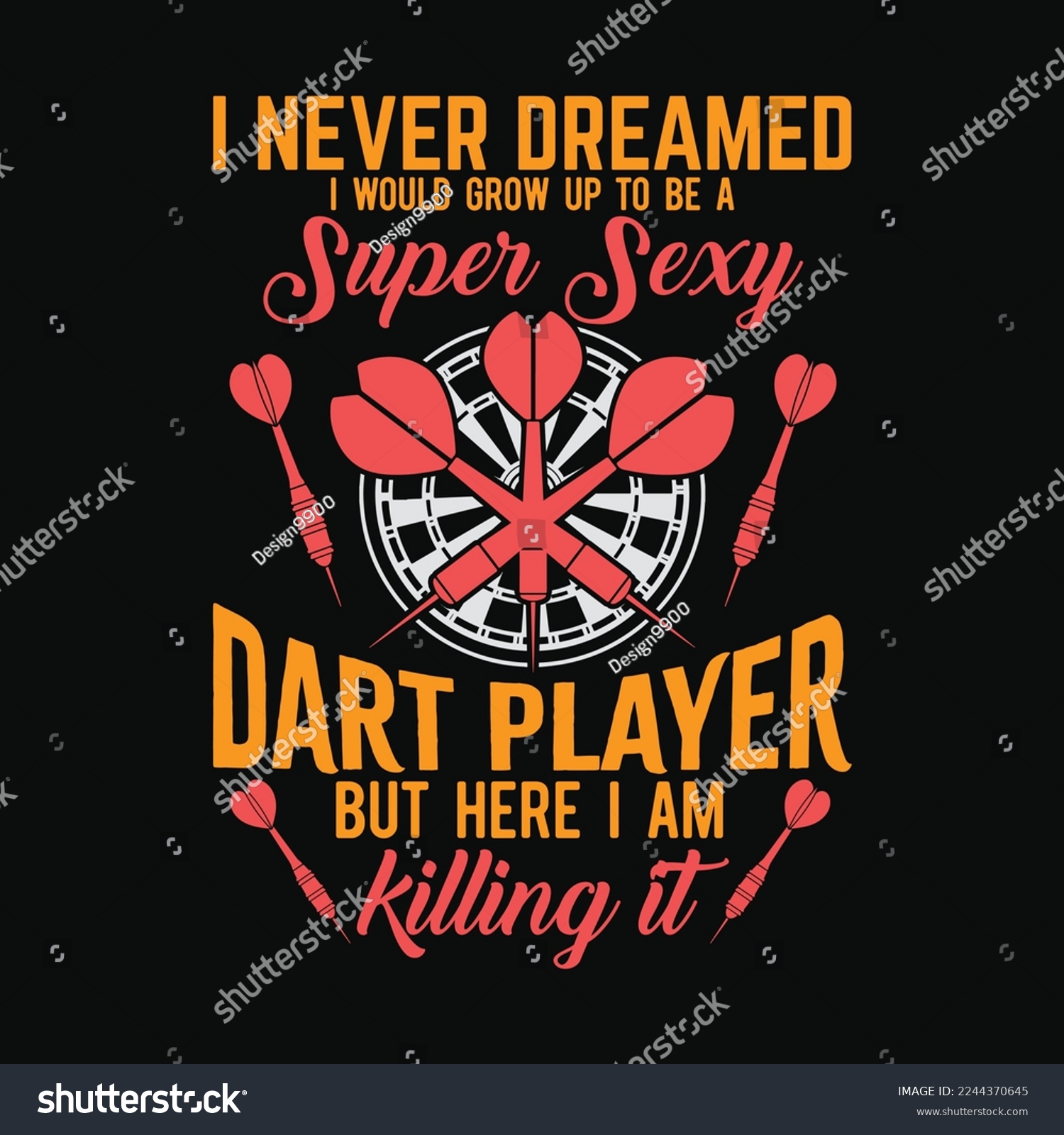 SVG of Dart Player Funny Darts Throwing funny t-shirt design svg