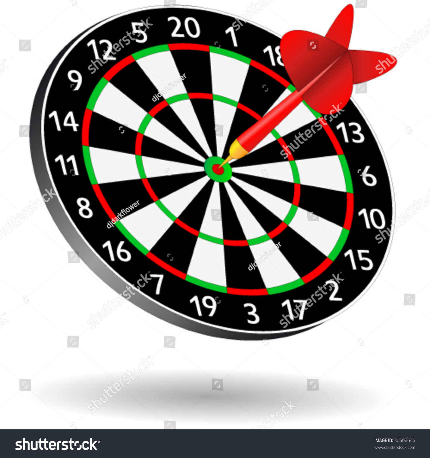 Dartboard 3d Stock Vector 30606646 - Shutterstock