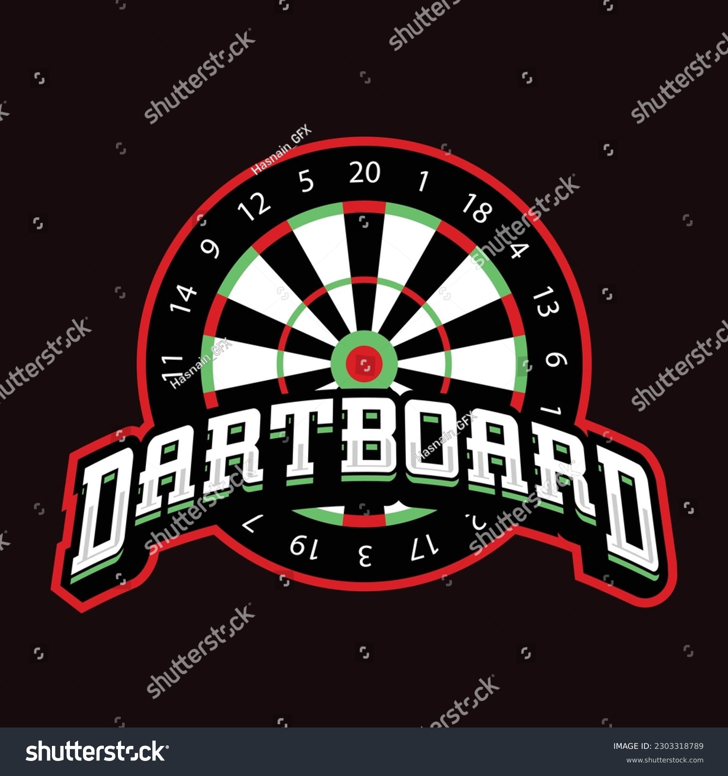 SVG of Dartboard Mascot Logo Design. Logo illustration for mascot or symbol and identity, emblem sports or e-sports gaming team. svg