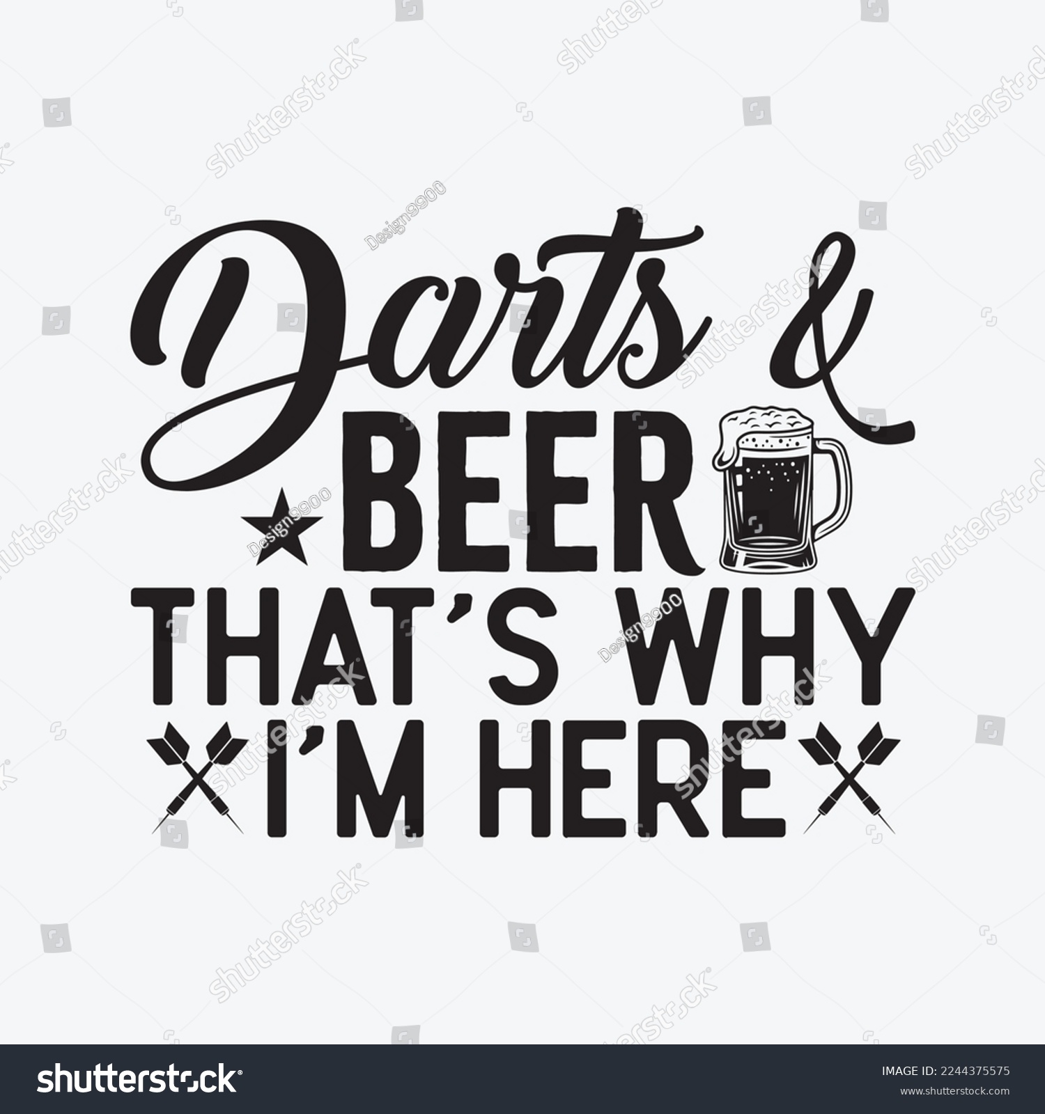 SVG of Darts Beer Funny Dart Player funny t-shirt design svg