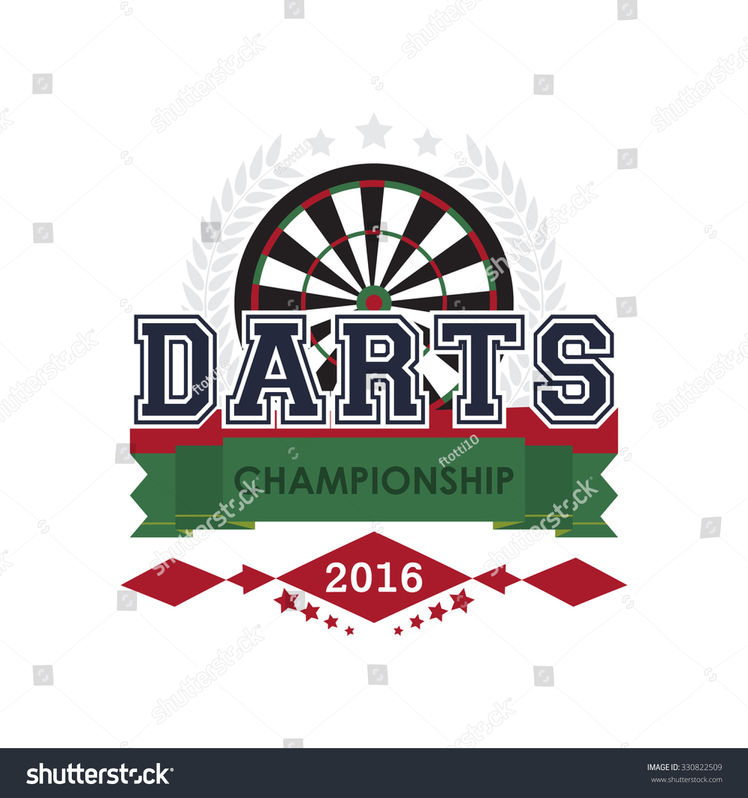 Darts Championship Emblem Vector Design Your Stock Vector 330822509 ...