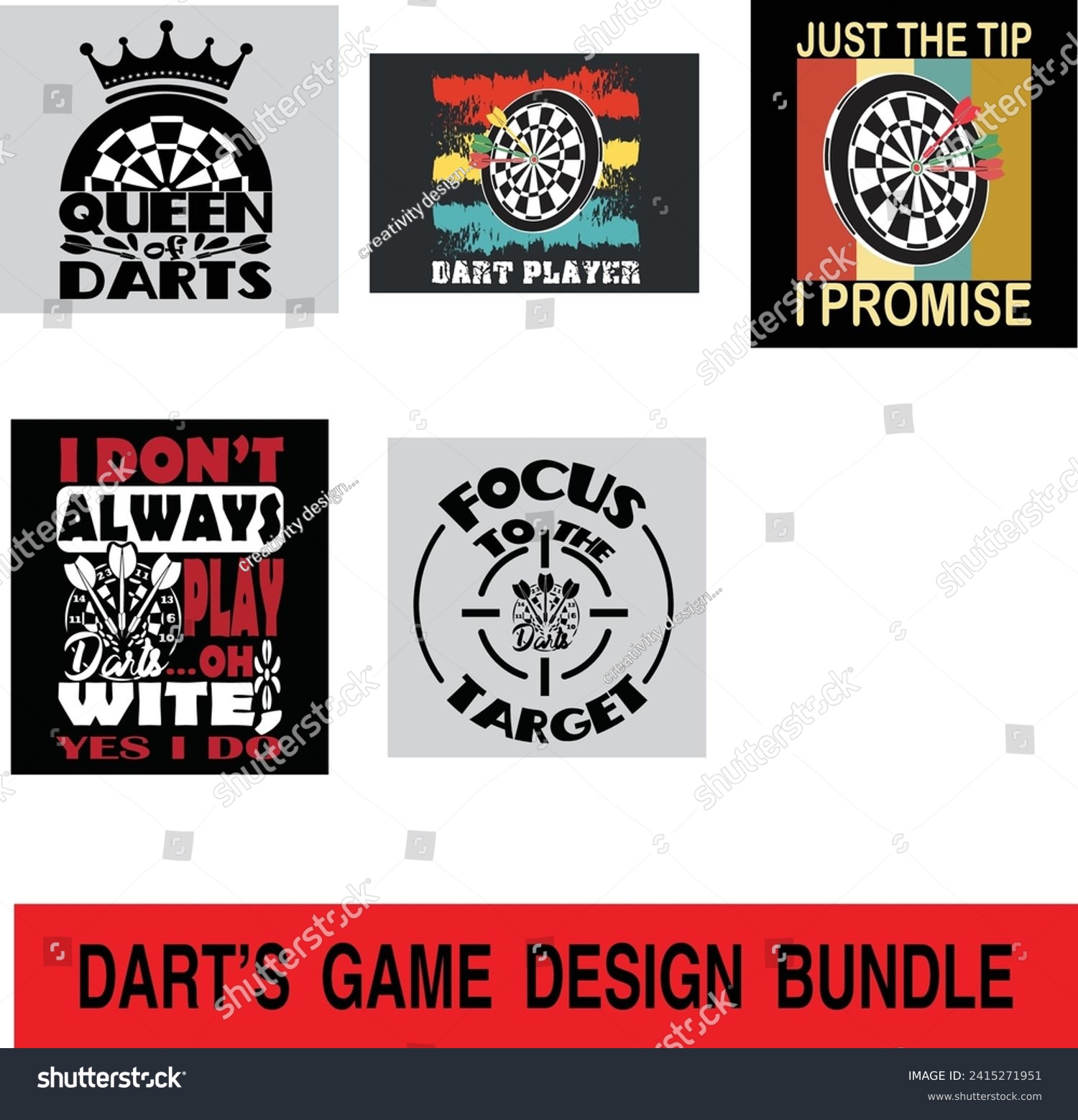 SVG of darts game t shirt bundle svg