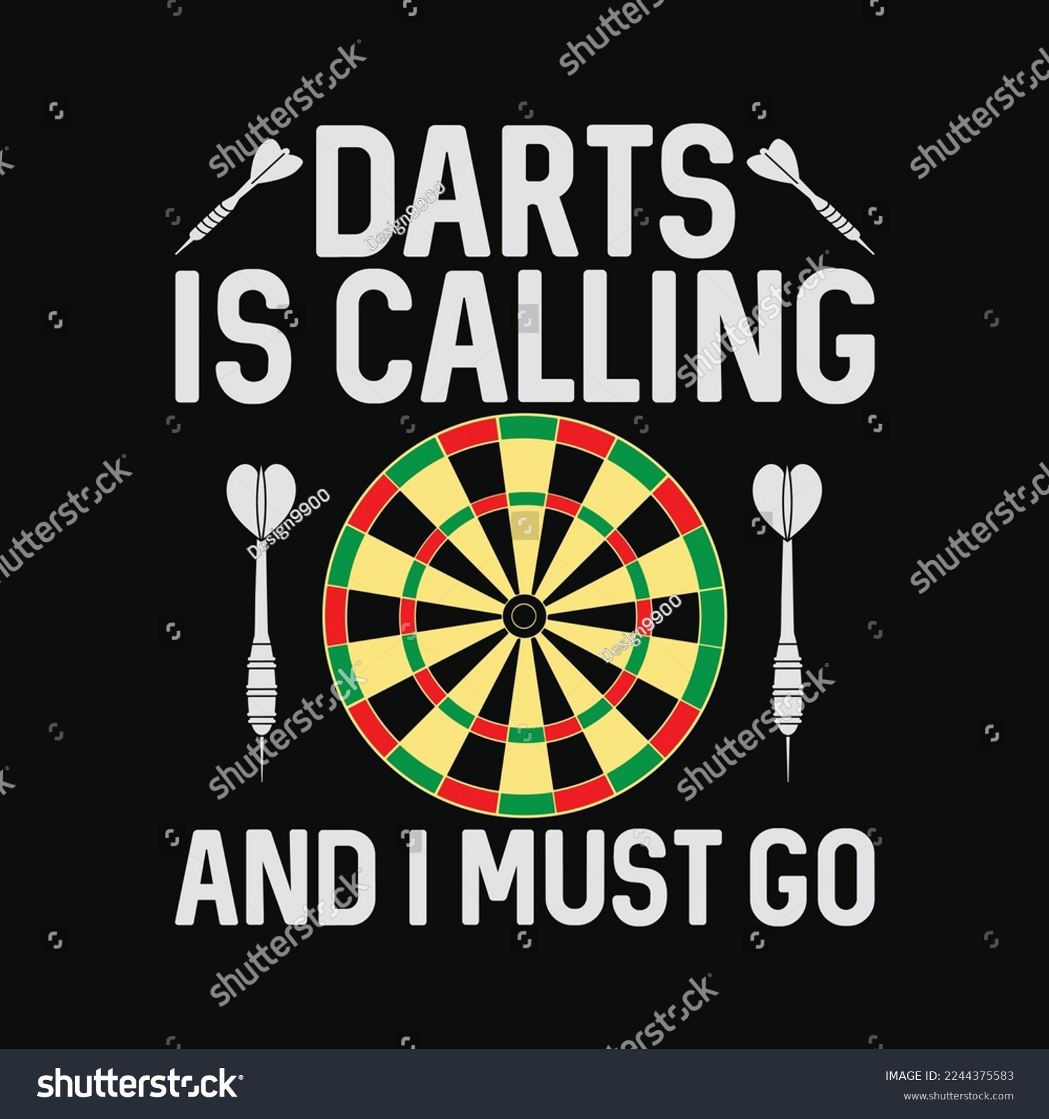 SVG of Darts is Calling and I Must Go funny t-shirt design svg