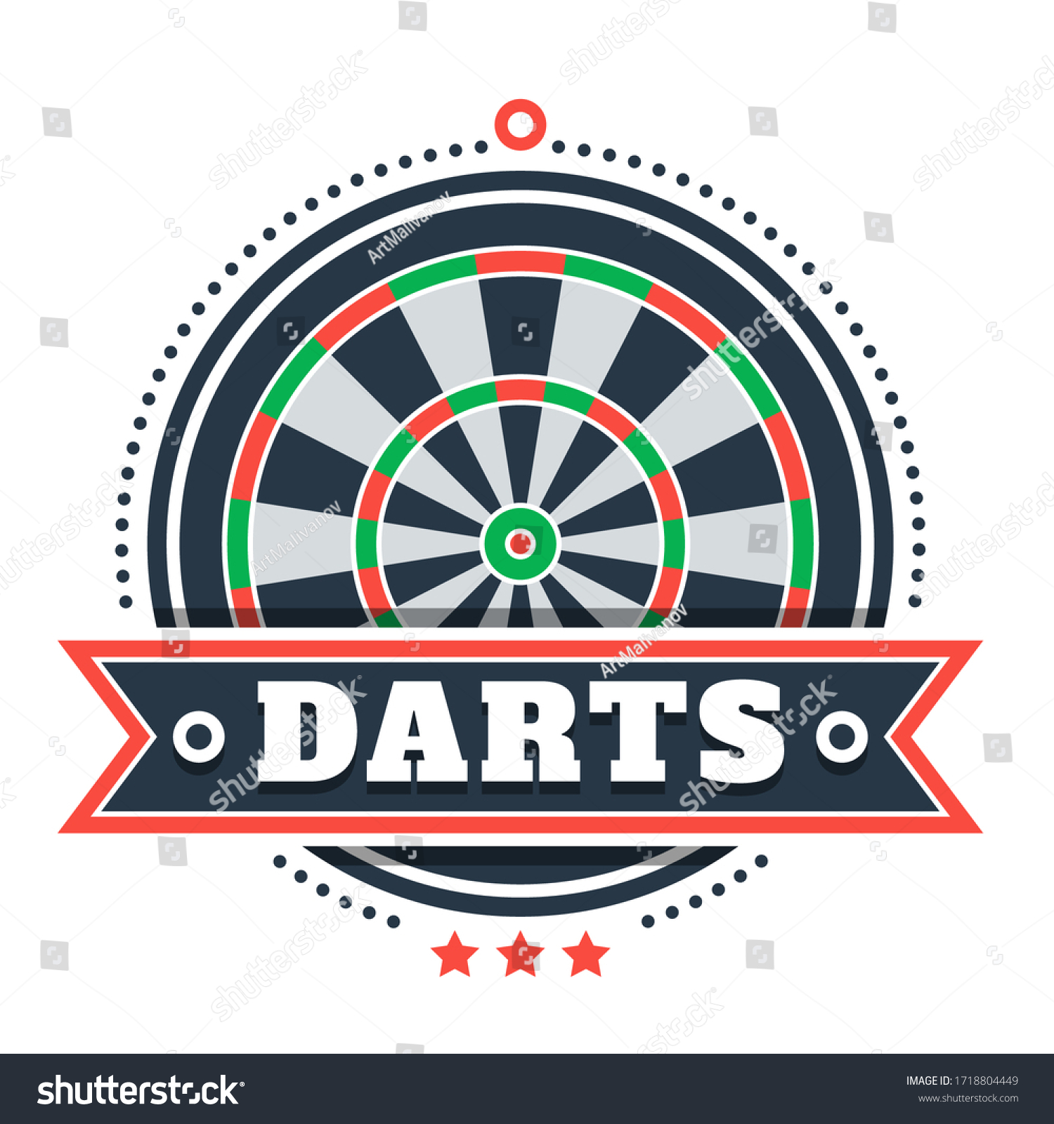 Darts Tournament Club Logo Design Element Stock Vector (Royalty Free ...