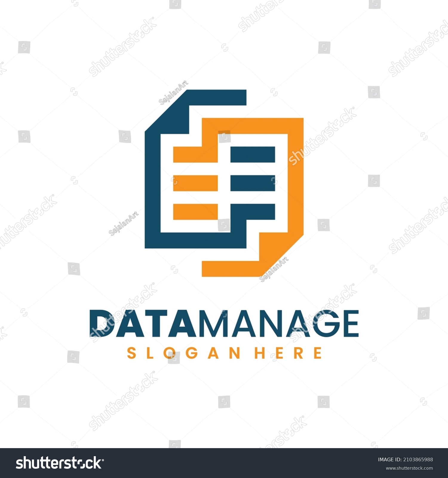 Data Management Logo Design Template Vector Stock Vector (Royalty Free