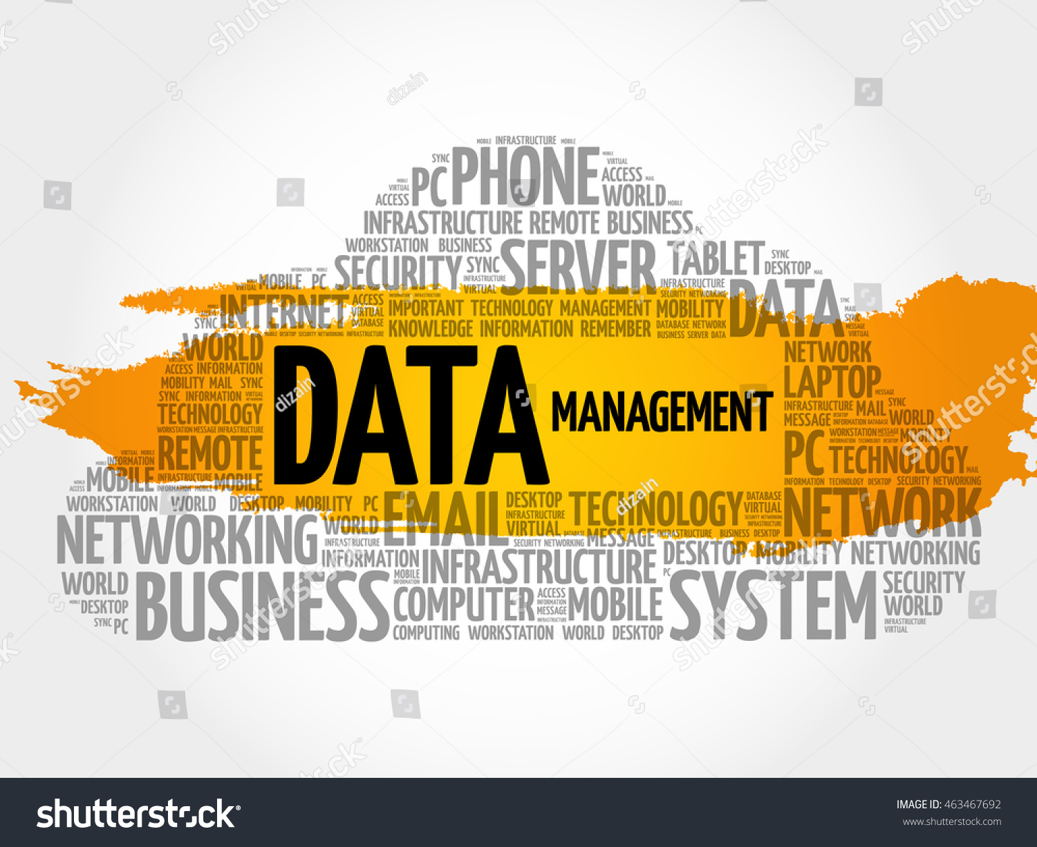 Data Management Word Cloud Collage Business Stock Vector (Royalty Free ...