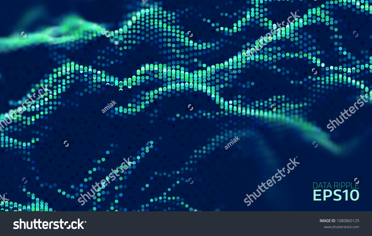 Data Wave Abcstact Vector Background Technology Stock Vector (Royalty ...