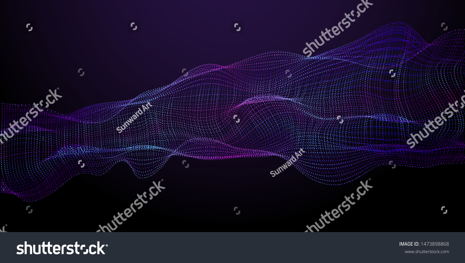 Data Wave Abstact Vector Dark Blue Stock Vector (Royalty Free ...