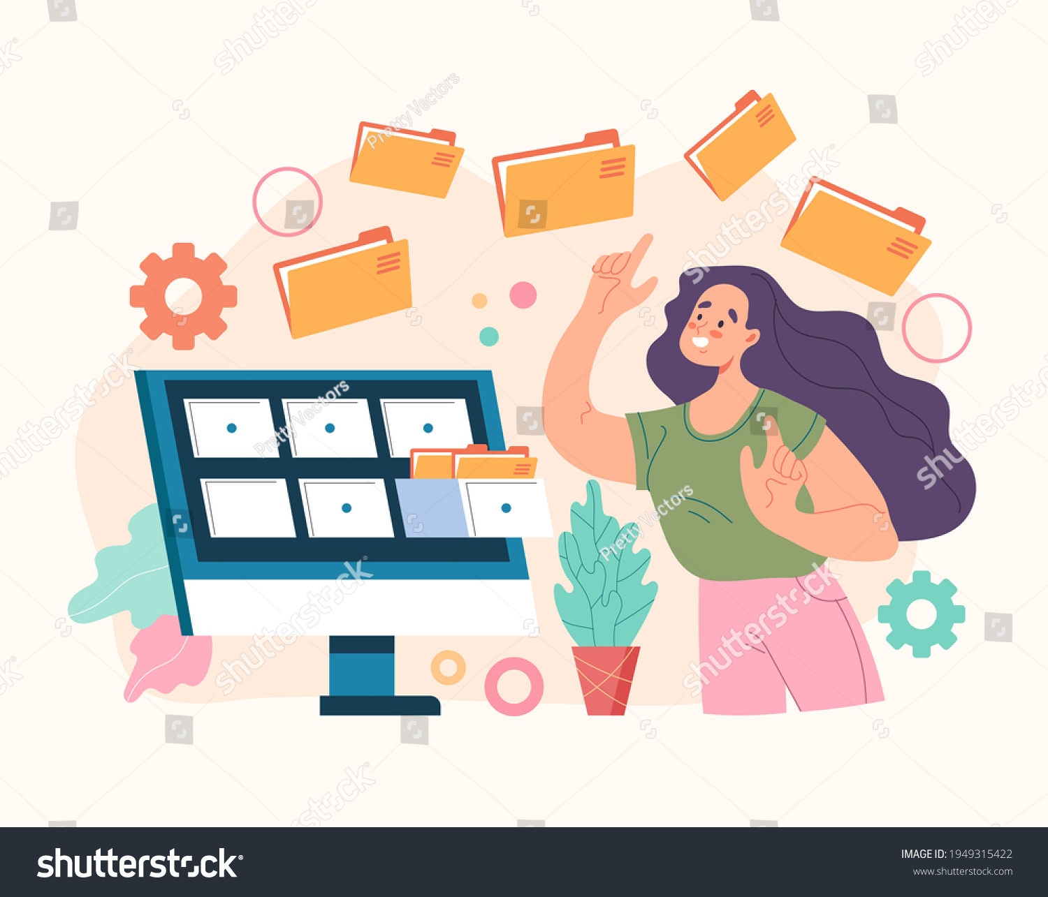 Database Data File Order Management Organisation Stock Vector (Royalty ...