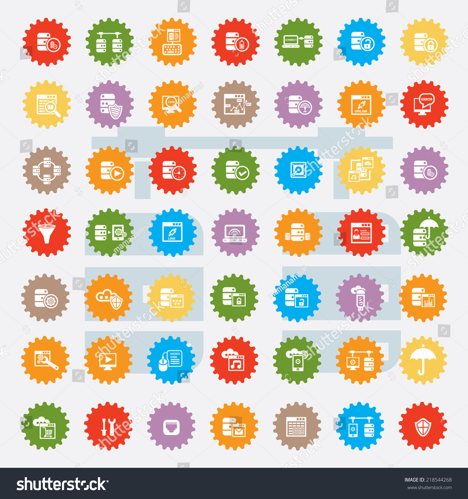 Database Server Icon Setcolour Versionclean Vector Stock Vector ...