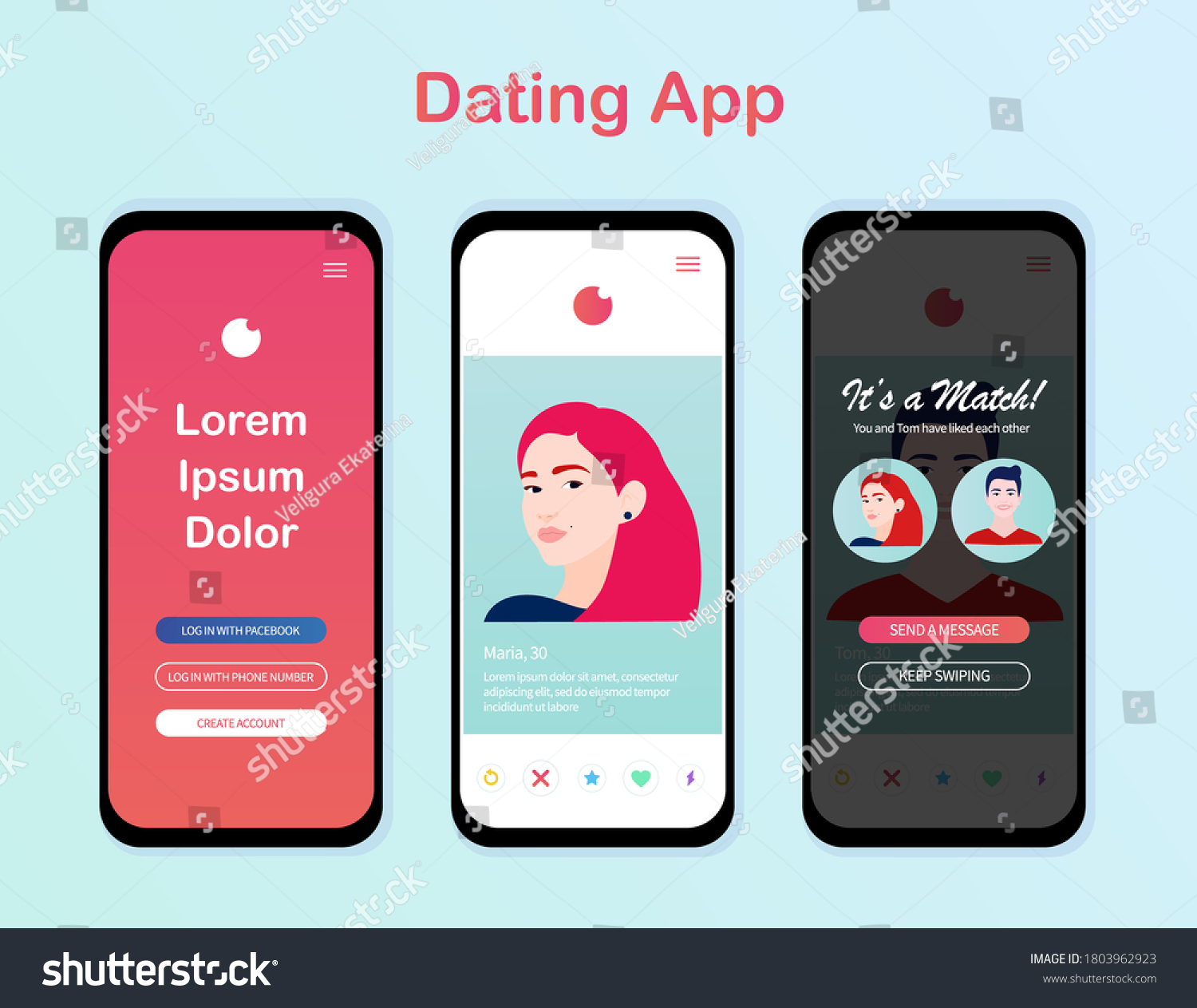 Mobile phone dating applications