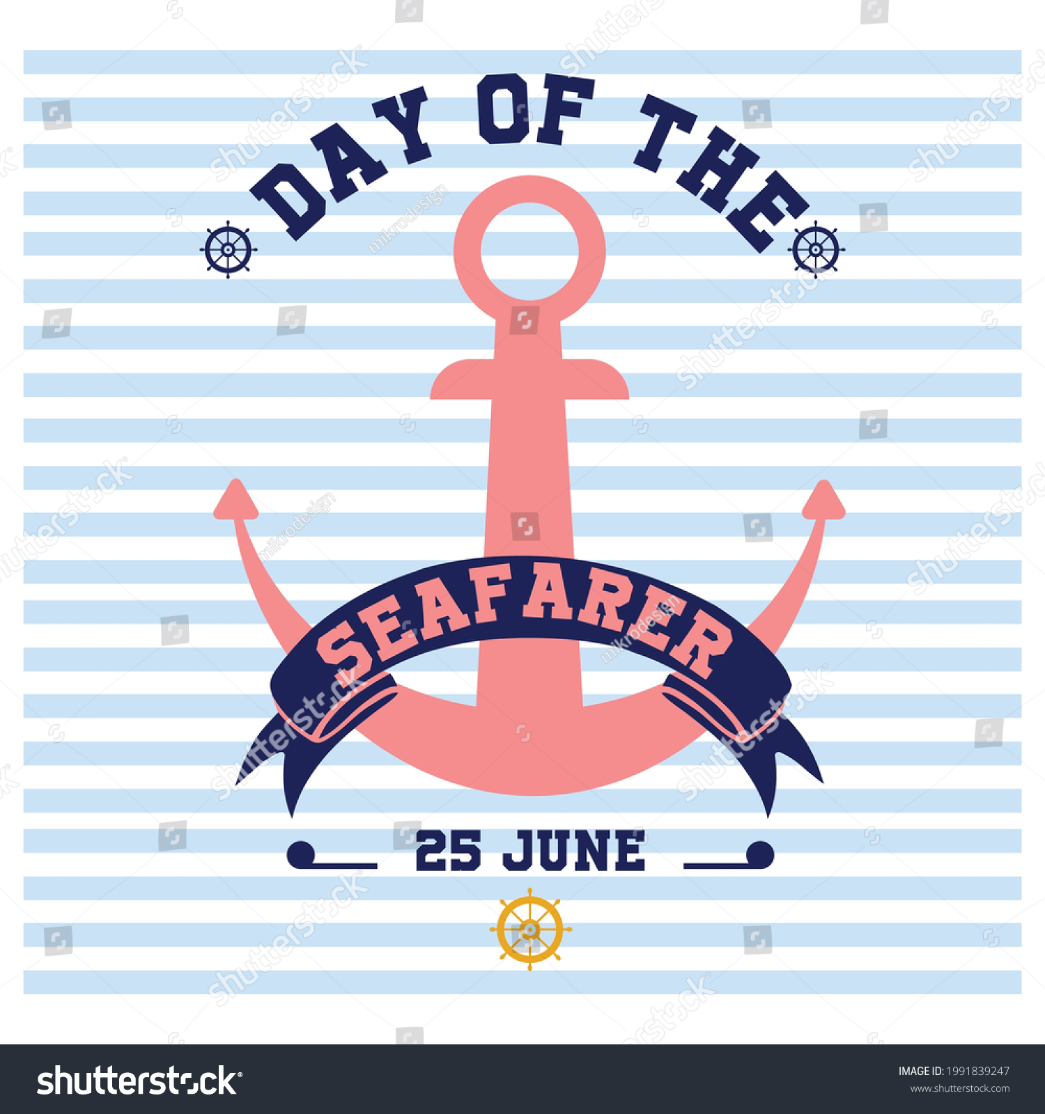 Day Seafarer This Poster Banner Flyer Stock Vector (Royalty Free ...