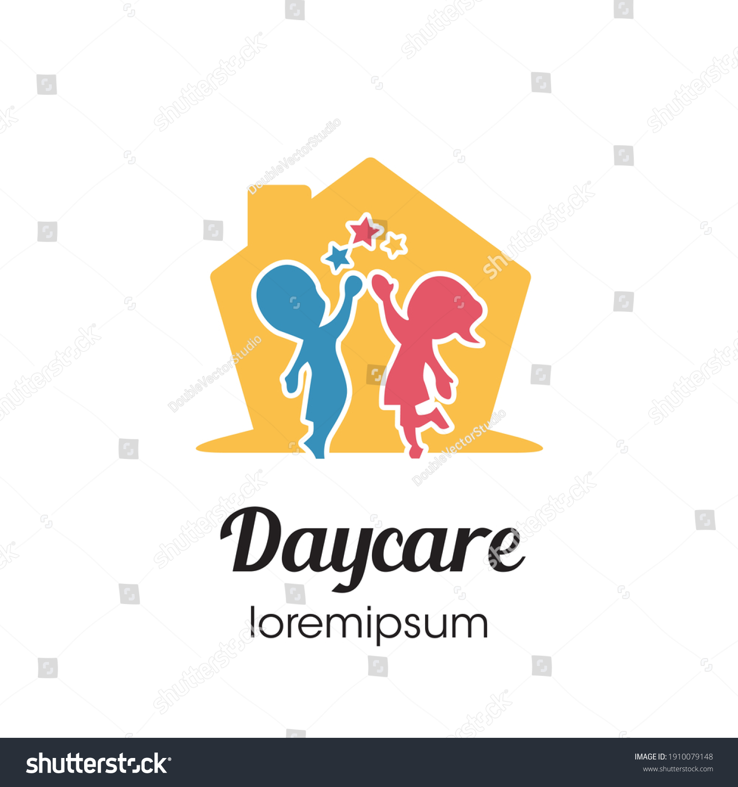 Daycare Logo Symbol Template Design Stock Vector (Royalty Free