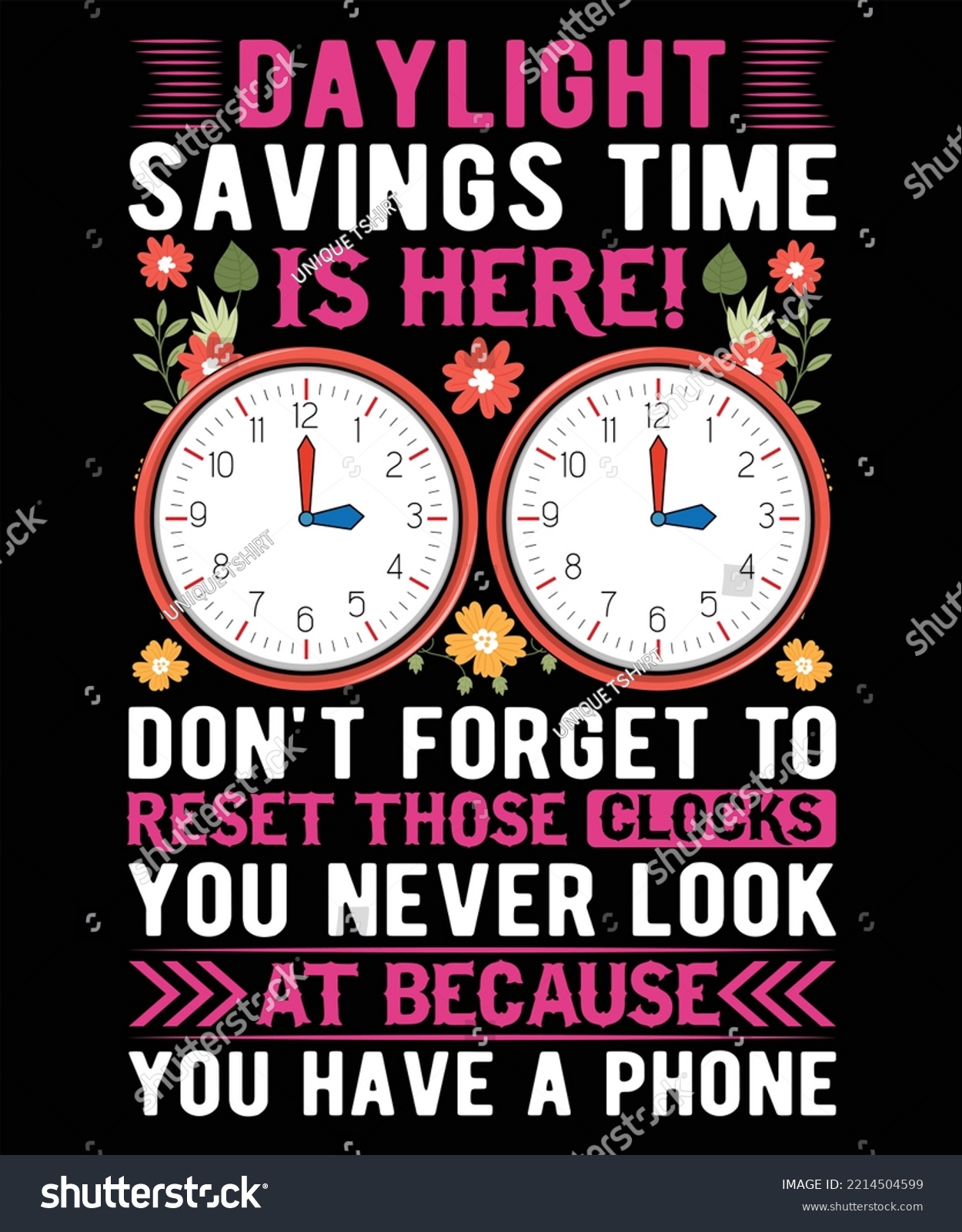 SVG of Daylight Savings time vector t shirt design svg