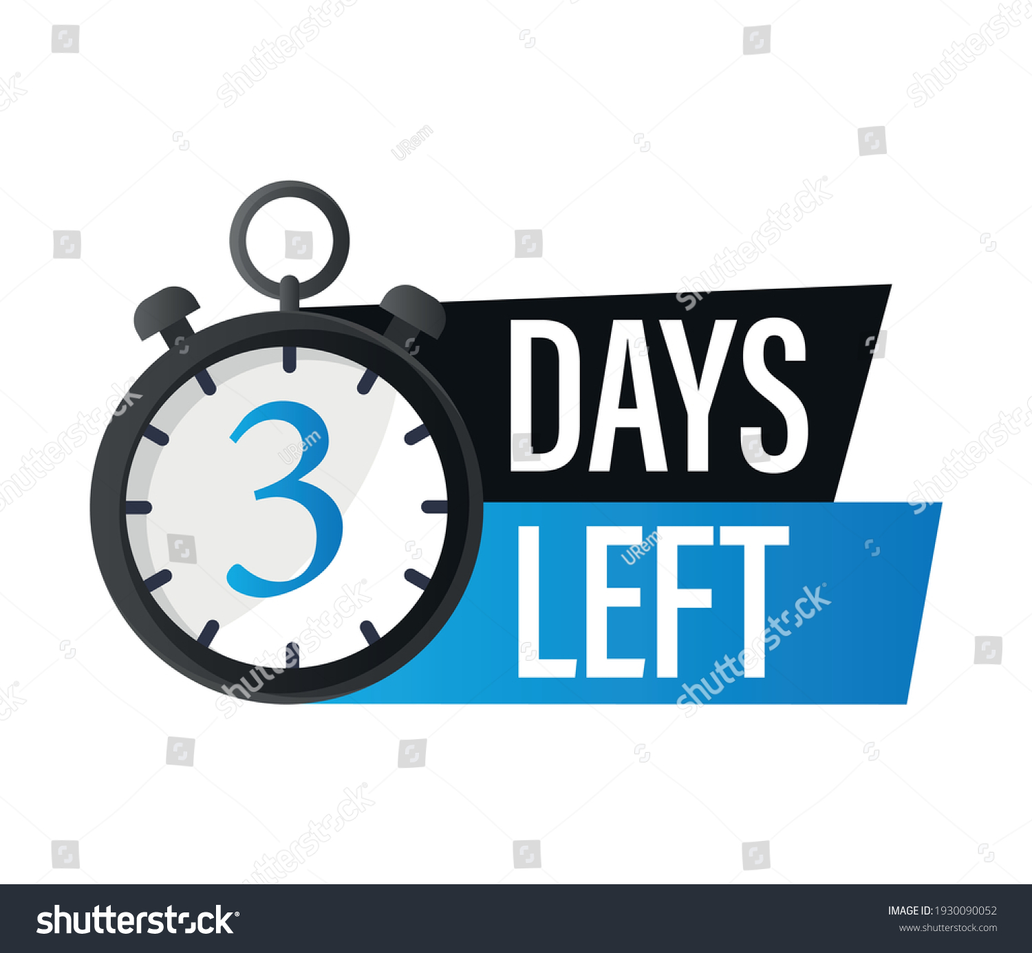 Days Left Design Template Post Blog Stock Vector (Royalty Free ...