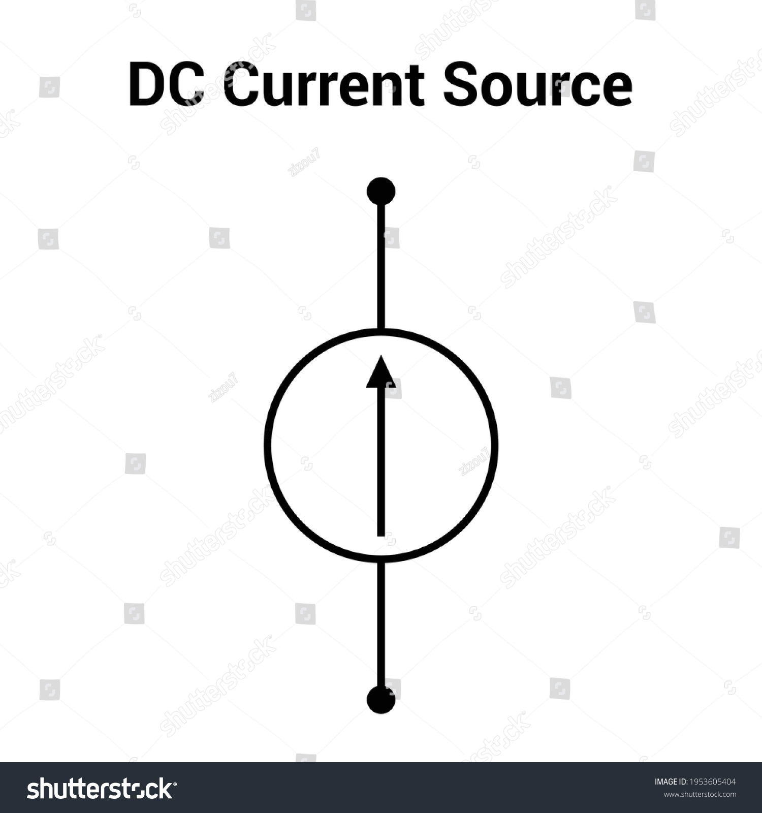 Dc Current Source Schematic Symbol Stock Vector (Royalty Free) 1953605404