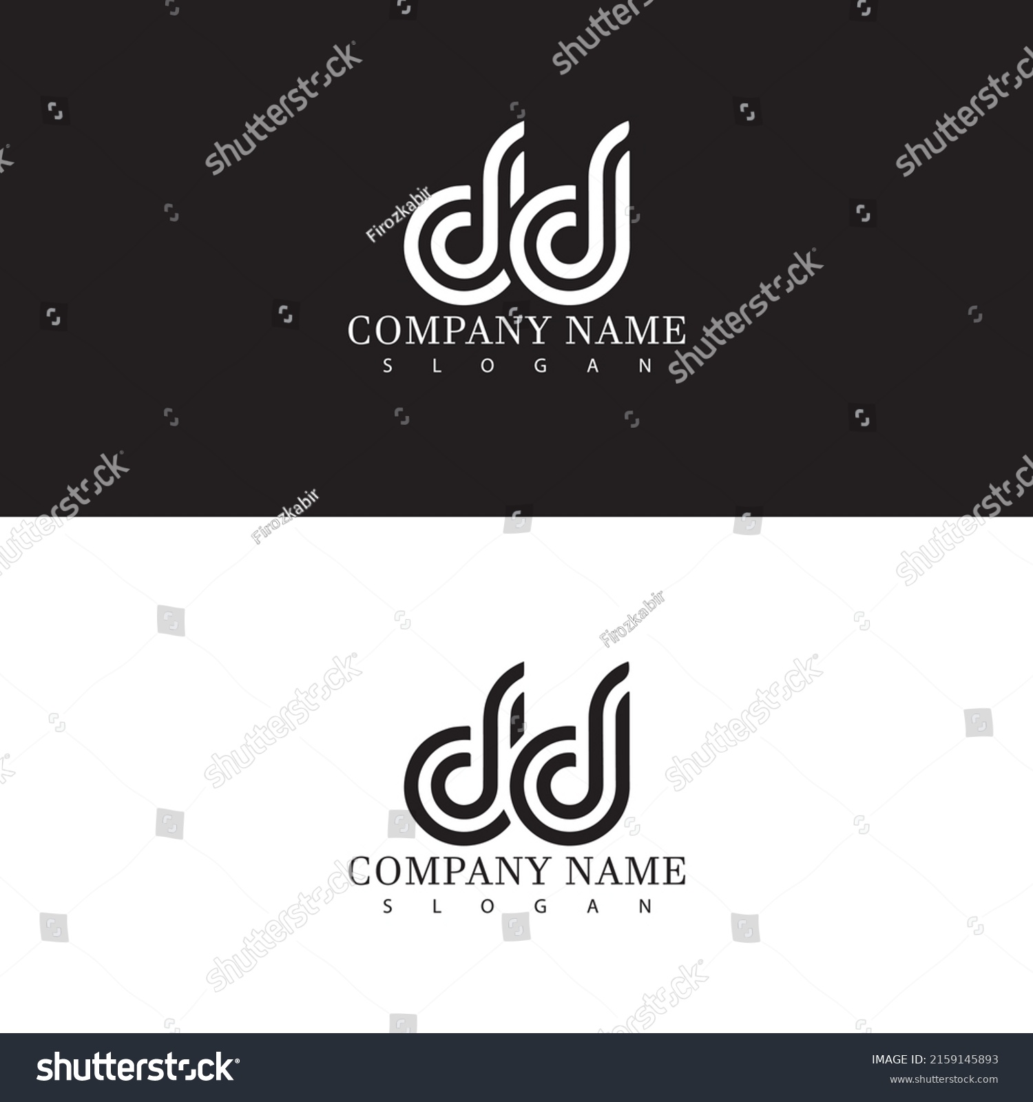 Dd Initial Letter Logo Photography Minimal Stock Vector Royalty Free