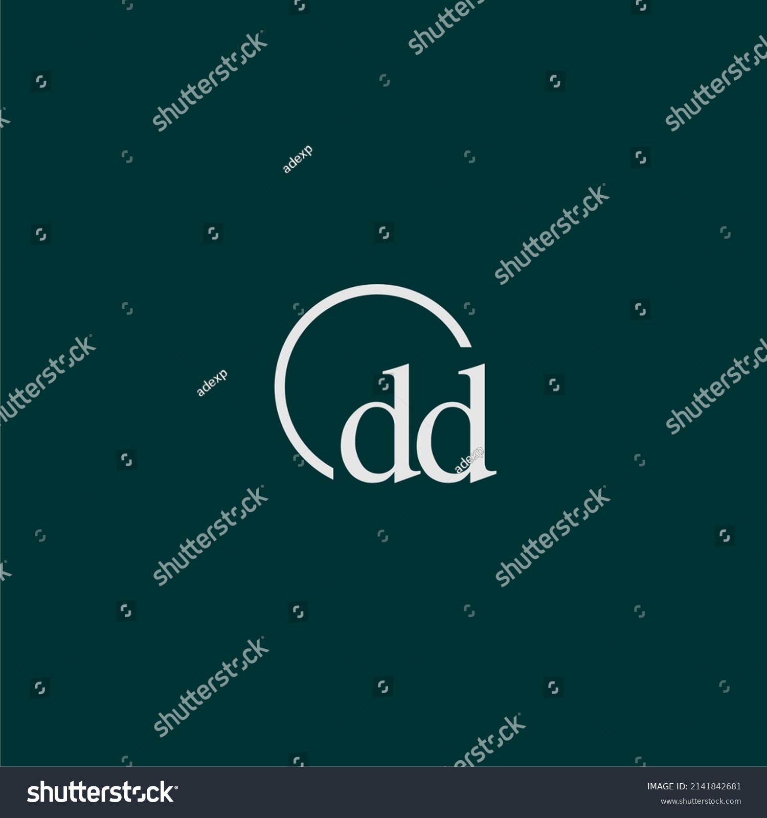 Dd Initial Monogram Logo Circle Style Stock Vector Royalty Free Shutterstock