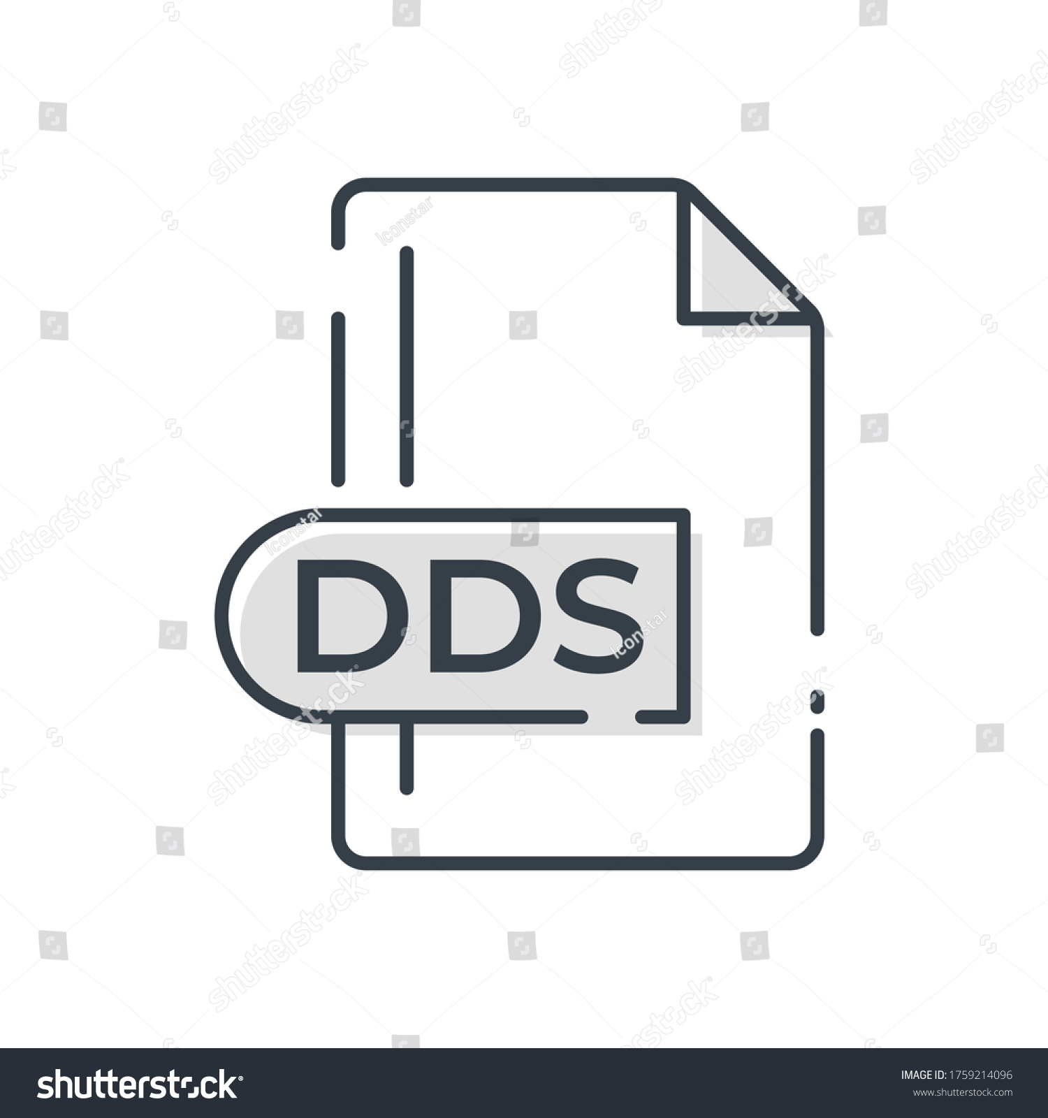 Dds File Format Icon Dds Extension Stock Vector (Royalty Free