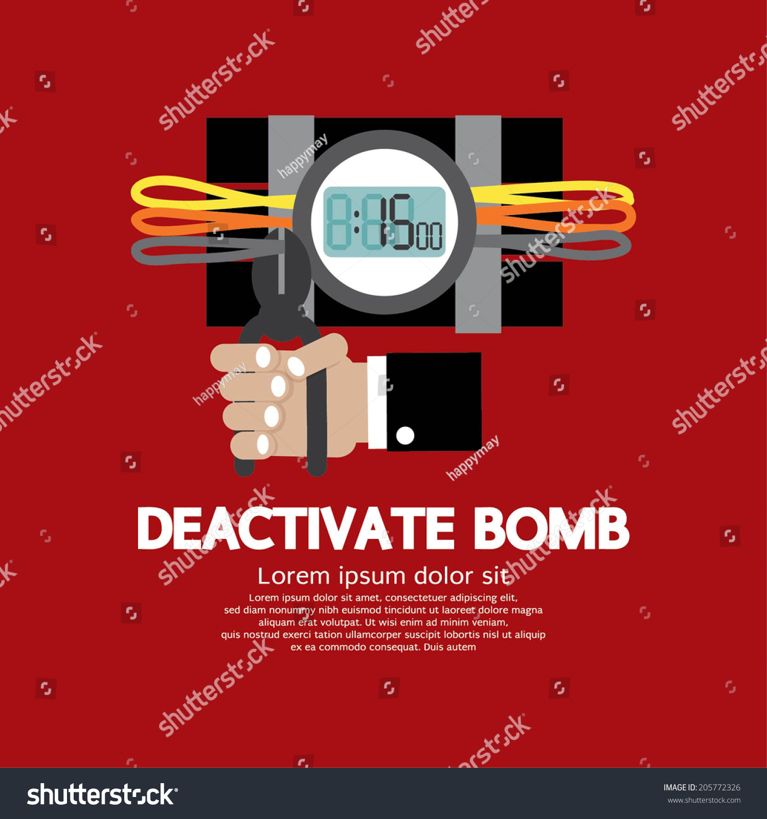 Deactivate Bomb Graphic Vector Illustration Stock Vector (Royalty Free ...