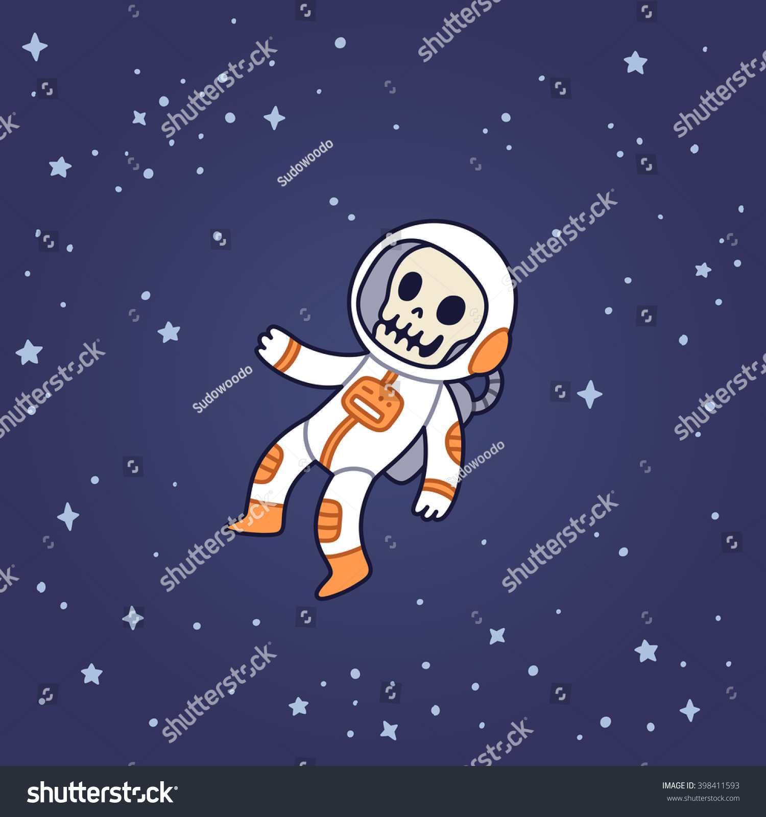 Download Dead Astronaut Floating Open Space Vector Stock Vector ...