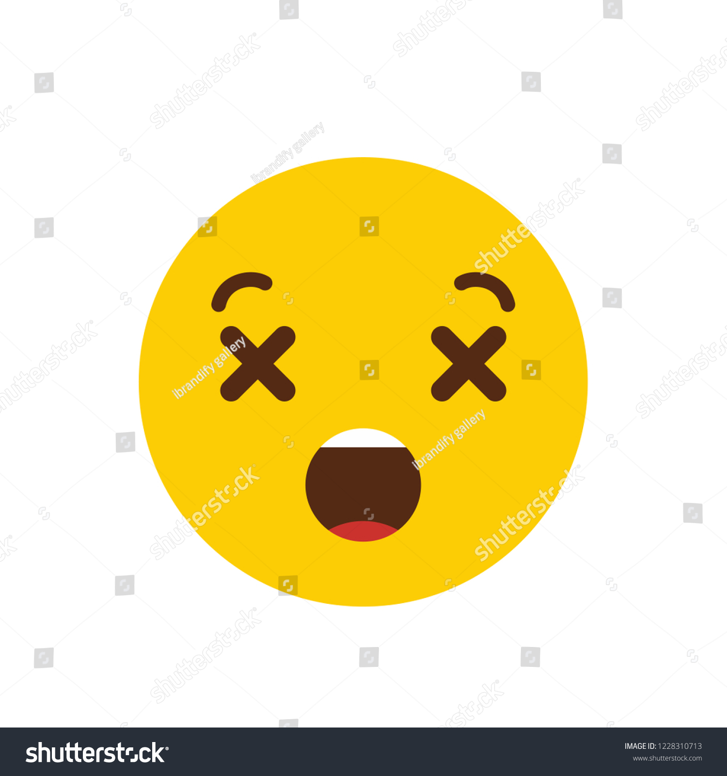 Dead Emoji Icon Design Vector Stock Vector (Royalty Free) 1228310713