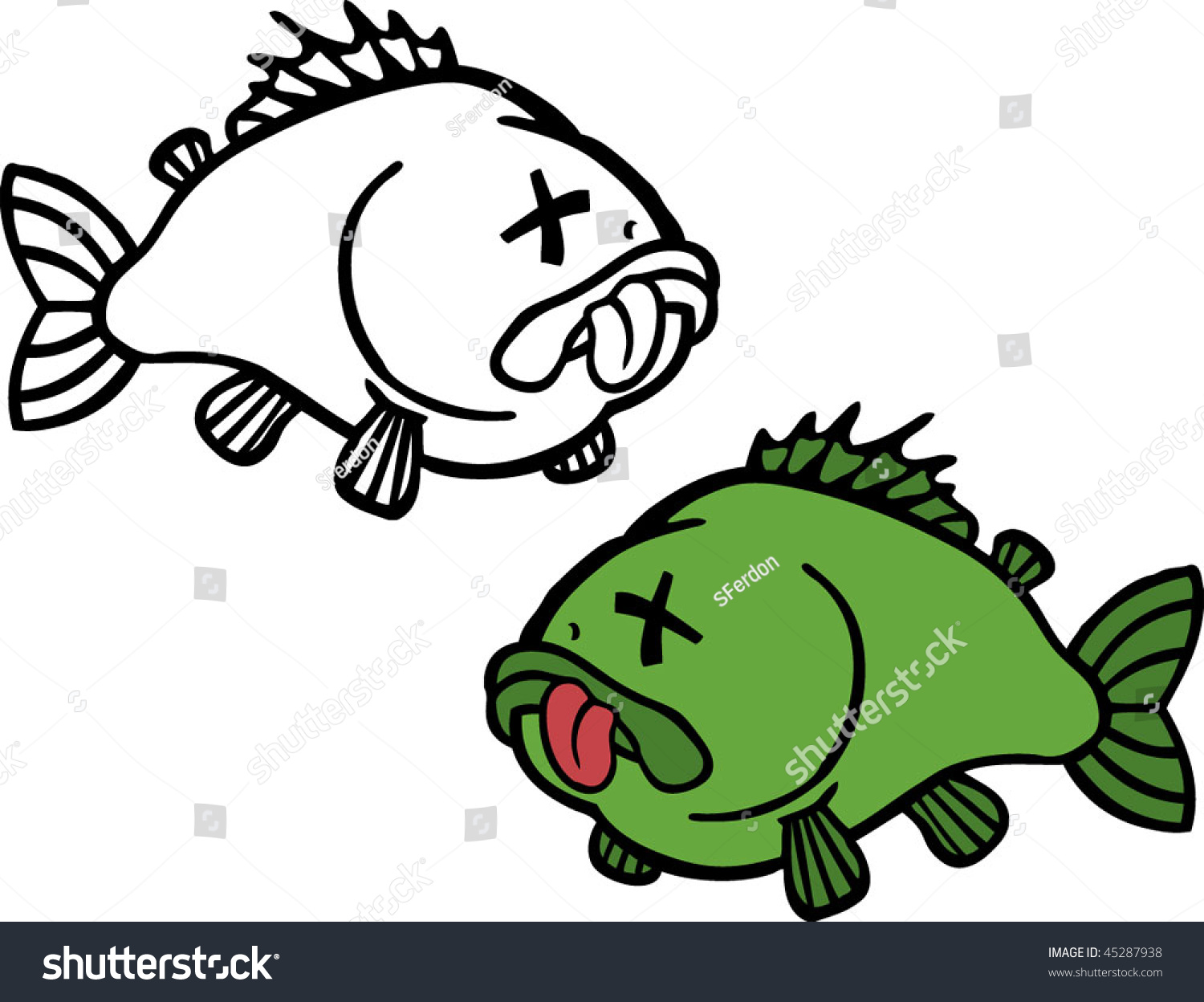 Dead Fish Stock Vector (Royalty Free) 45287938 | Shutterstock