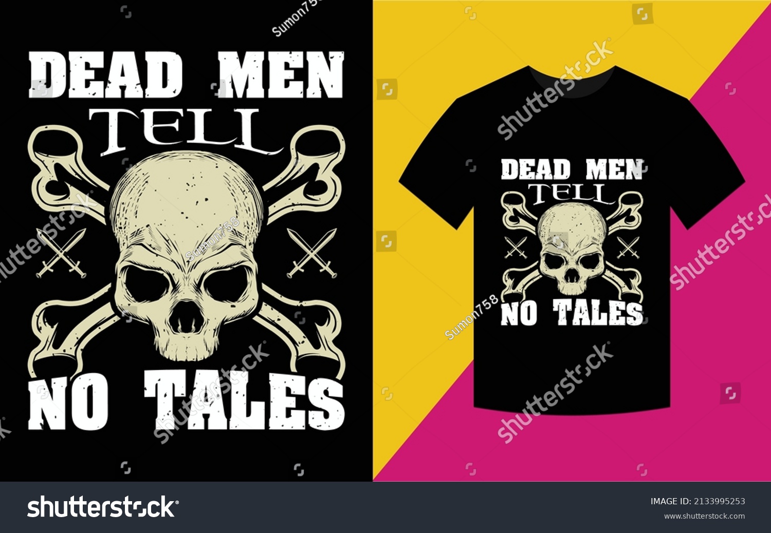 SVG of Dead Men Skull T-Shirt High Quality is Unique Design. svg