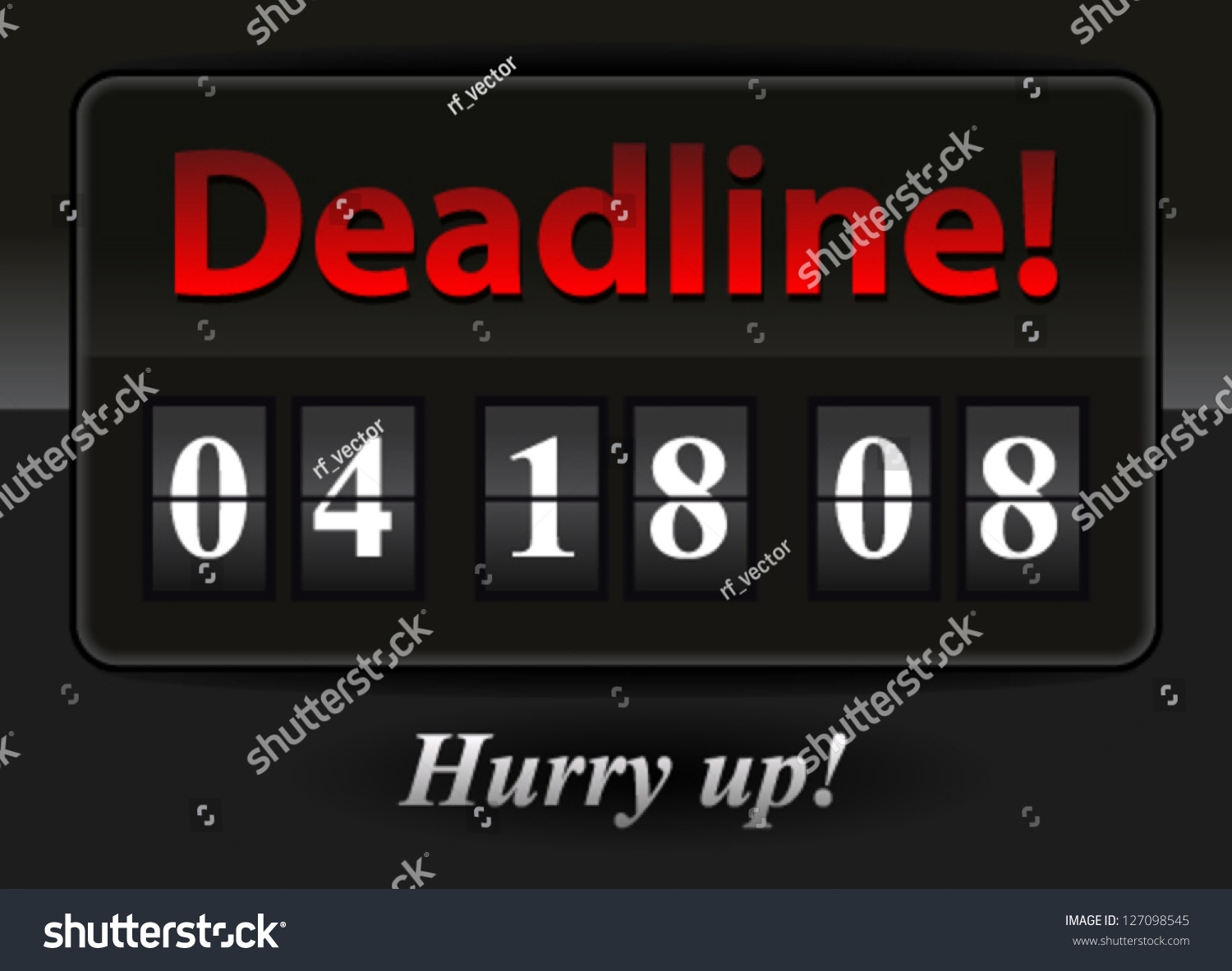 Deadline Hurry Project Problem Project Management Stock Vector Royalty Free