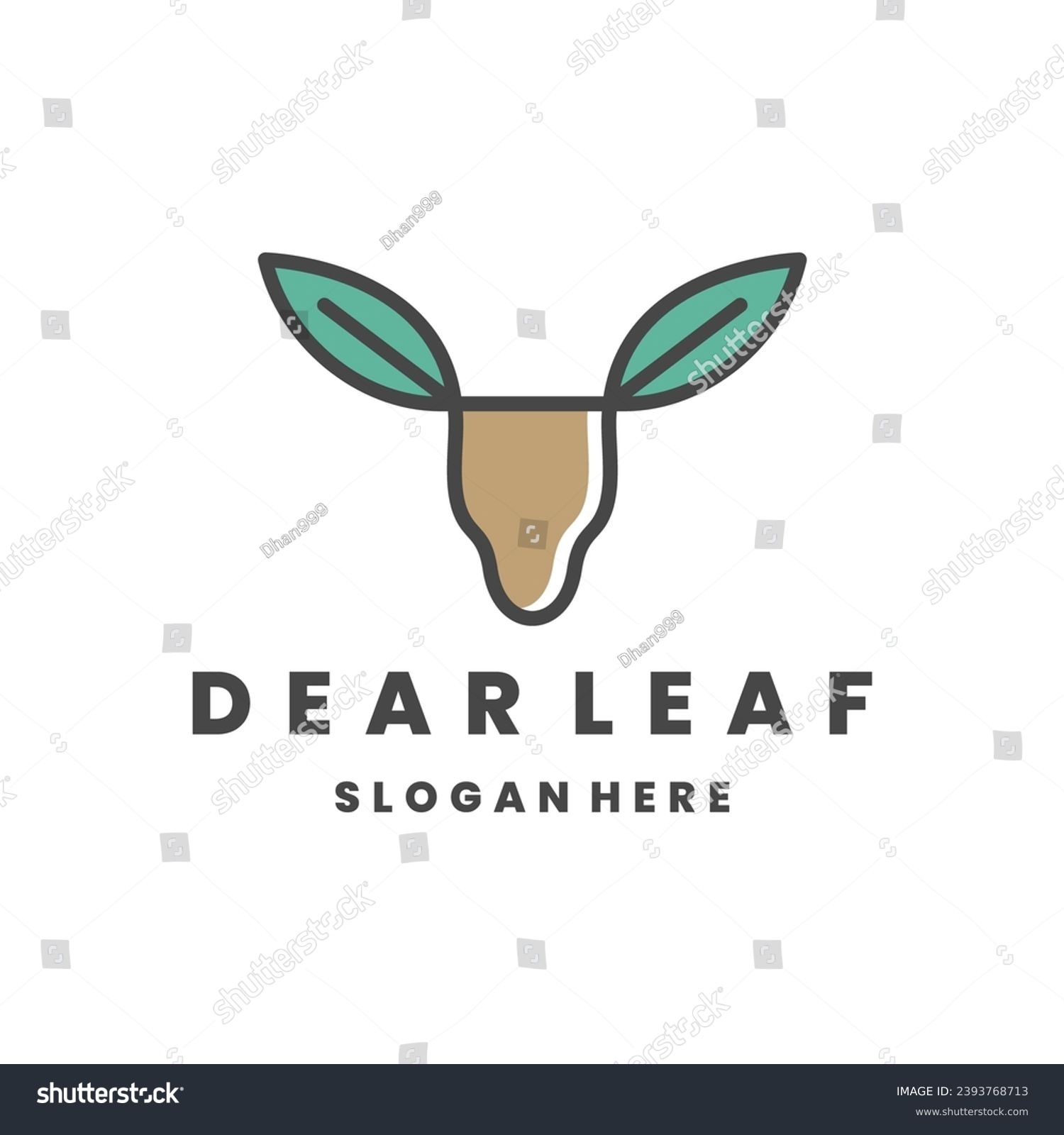 SVG of dear leaf logo design vector graphic idea creative svg