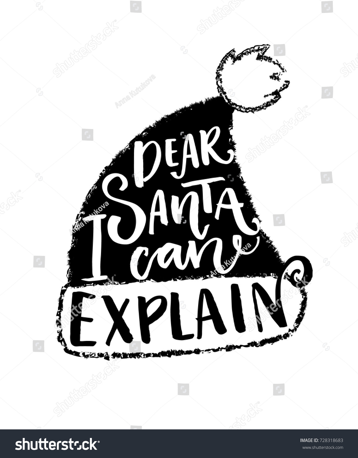 Dear Santa Can Explain Funny Christmas Stock Vector 