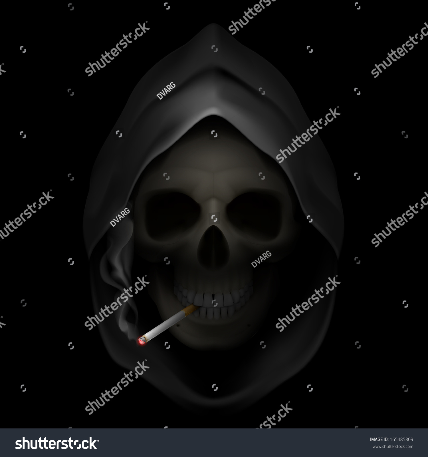 Death Image Cigarette Stop Smoking Kills Stock Vector Royalty Free 165485309 Shutterstock 