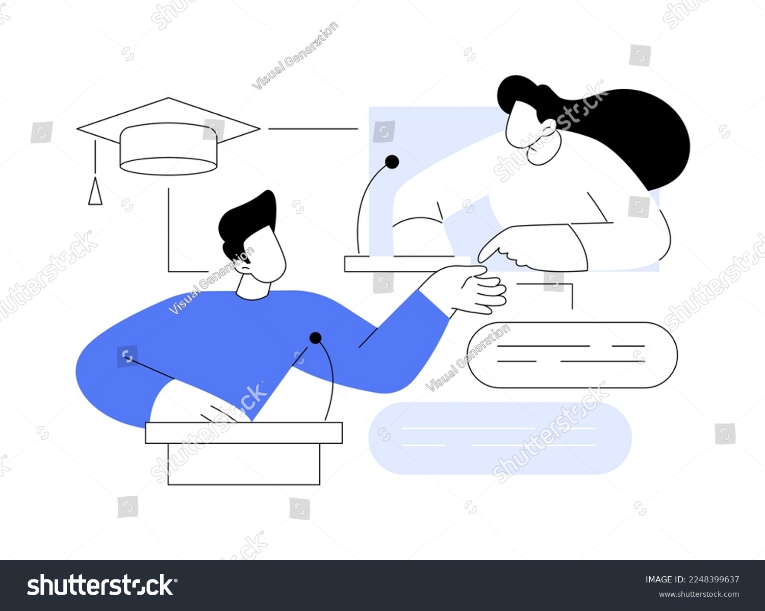 SVG of Debating club abstract concept vector illustration. Classroom debates, eloquent speech, debating competition, school club, public speaking class, effective communication skill abstract metaphor. svg
