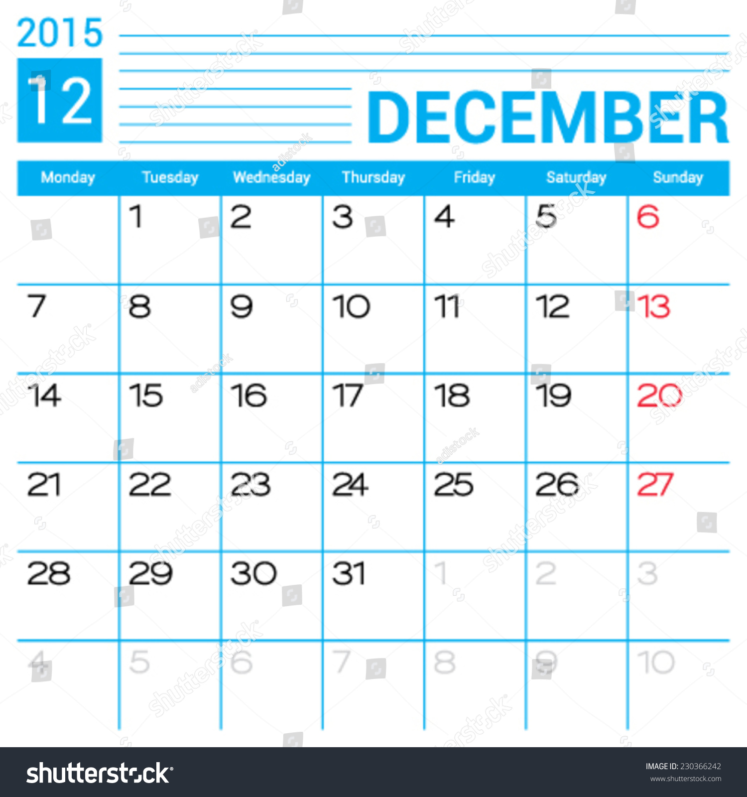 december 2015 calendar vector design template stock vector royalty december calendar template 2015