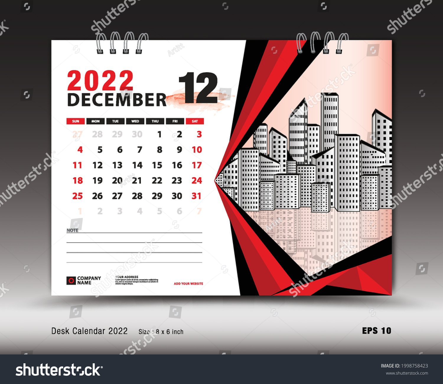 December 2022 Desktop Calendar December 2022 Year Desk Calendar 2022 Stock Vector (Royalty Free) 1998758423
