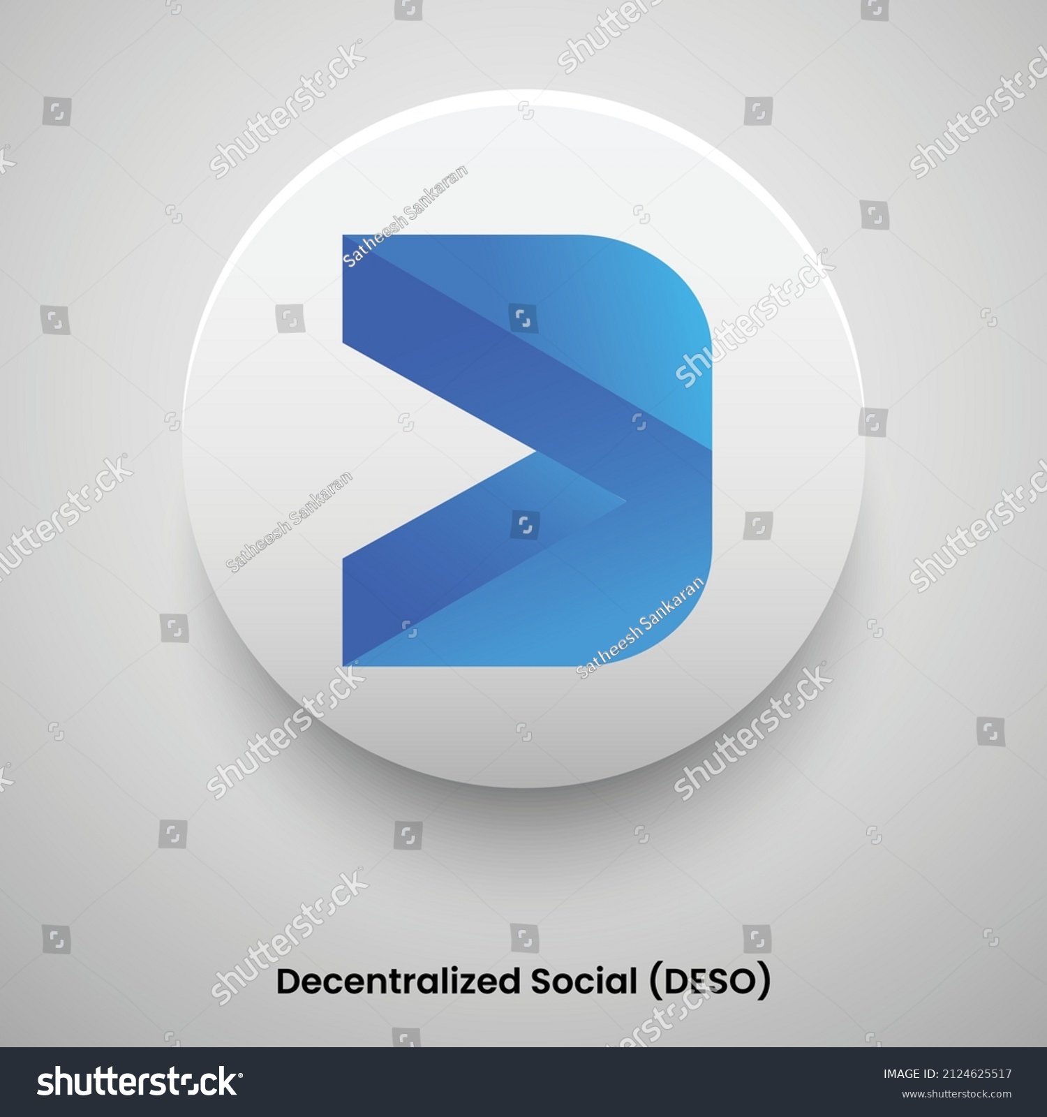 SVG of Decentralized Social  (DESO) cryptocurrency logo symbol vector illustration template Can be used in Banners, posters, icons, stickers, badges, labels and print designs. svg