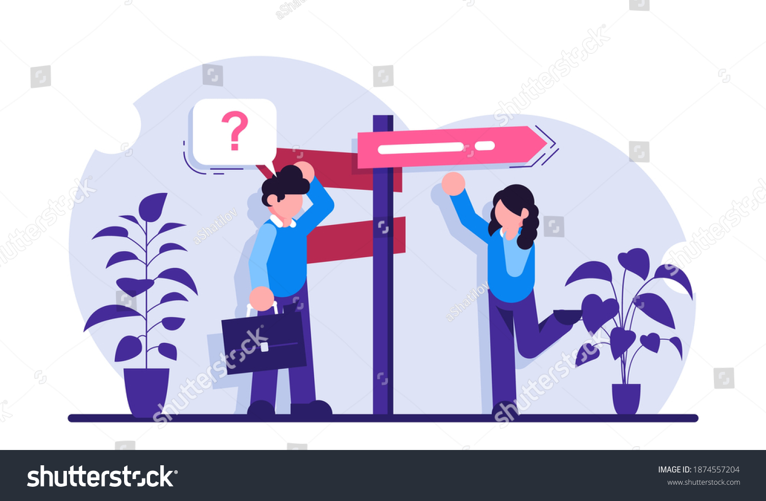 Decision Making Flat Concept Vector Rational Stock Vector (Royalty Free ...