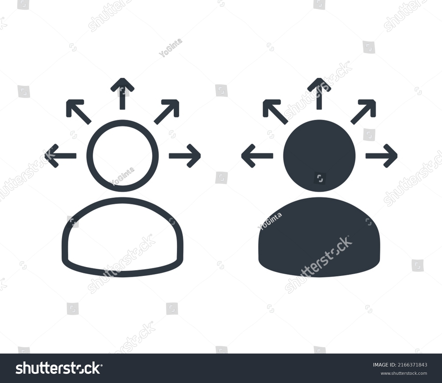 Decision Making Icon Self Awareness Vector Stock Vector (Royalty Free ...