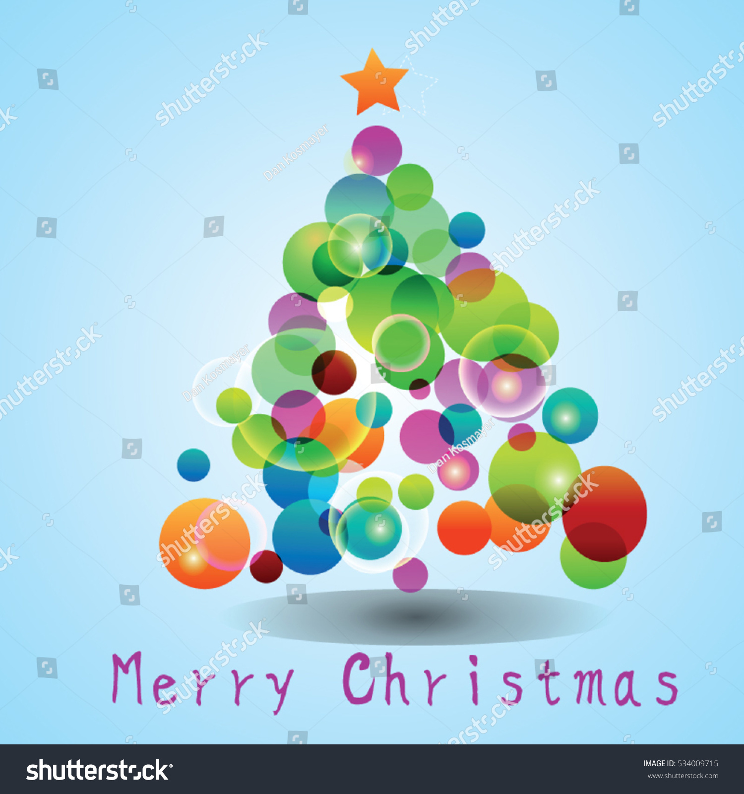 Decorated Christmas Tree Holiday Illustration Vector - 534009715