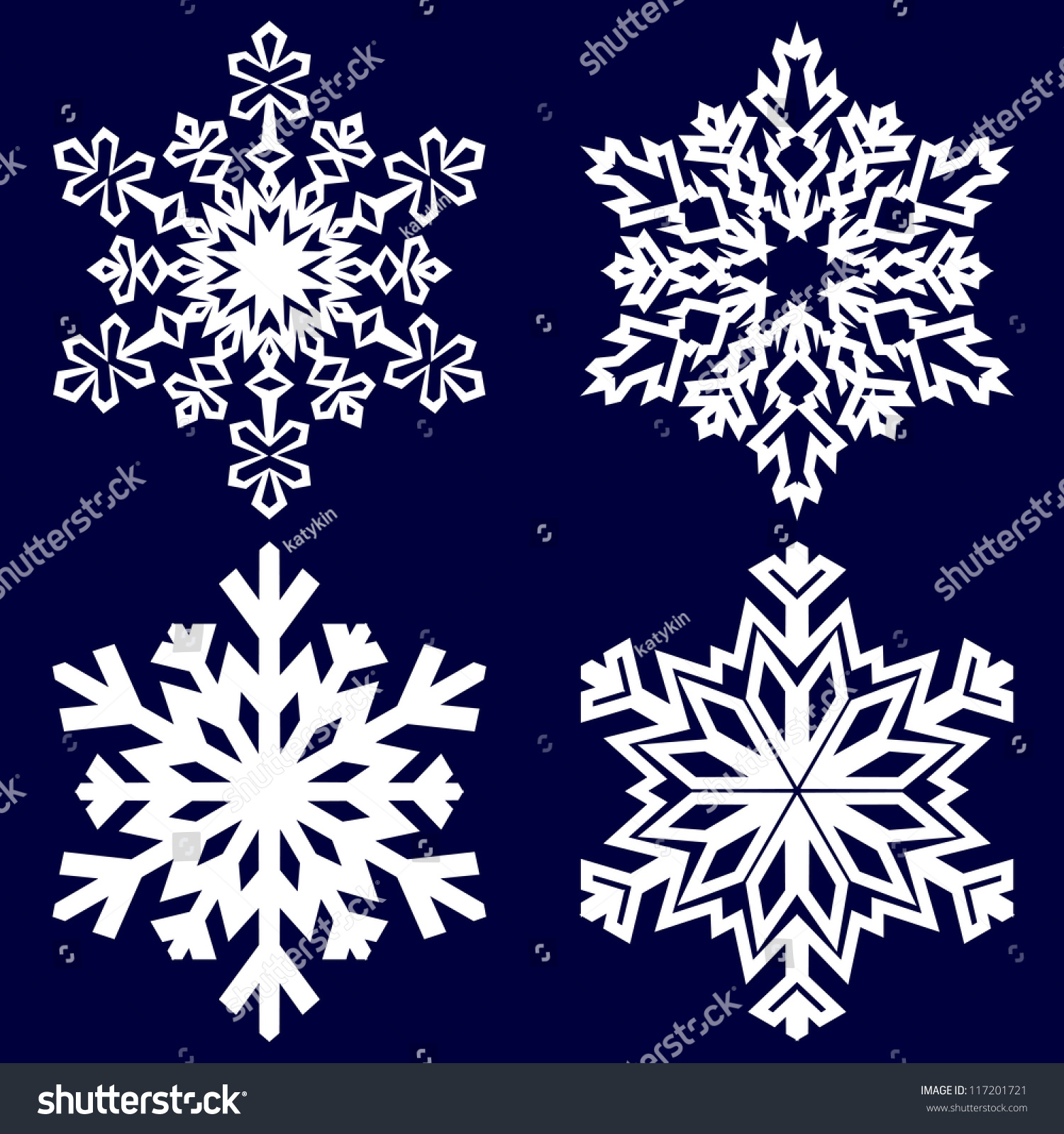 Decorative Abstract Snowflake. Vector Illustration. - 117201721 ...